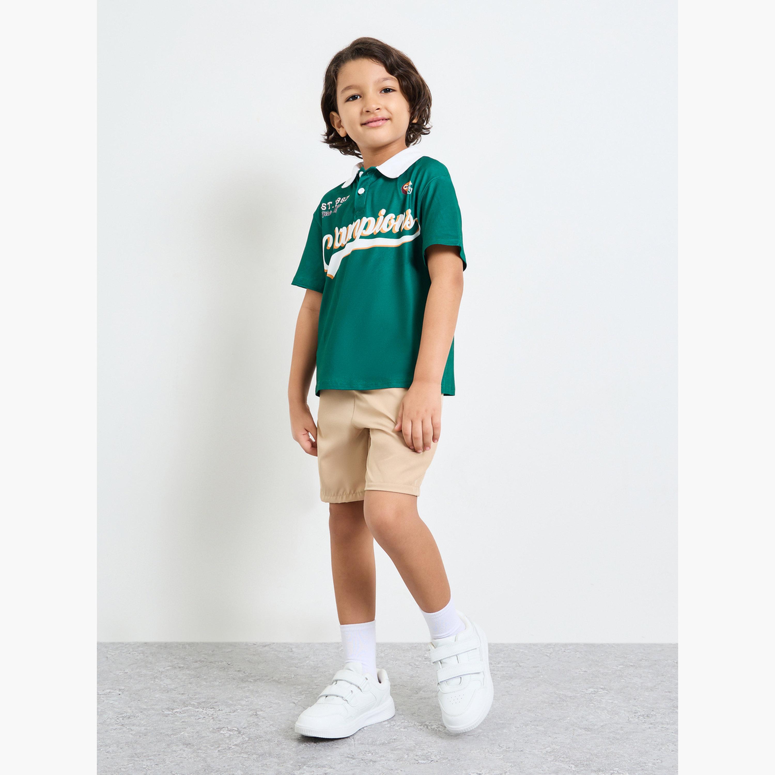 Styli Boys Oversized Varsity Print Polo T-Shirt-boys-clothing-tshirtsandpolos-image-2