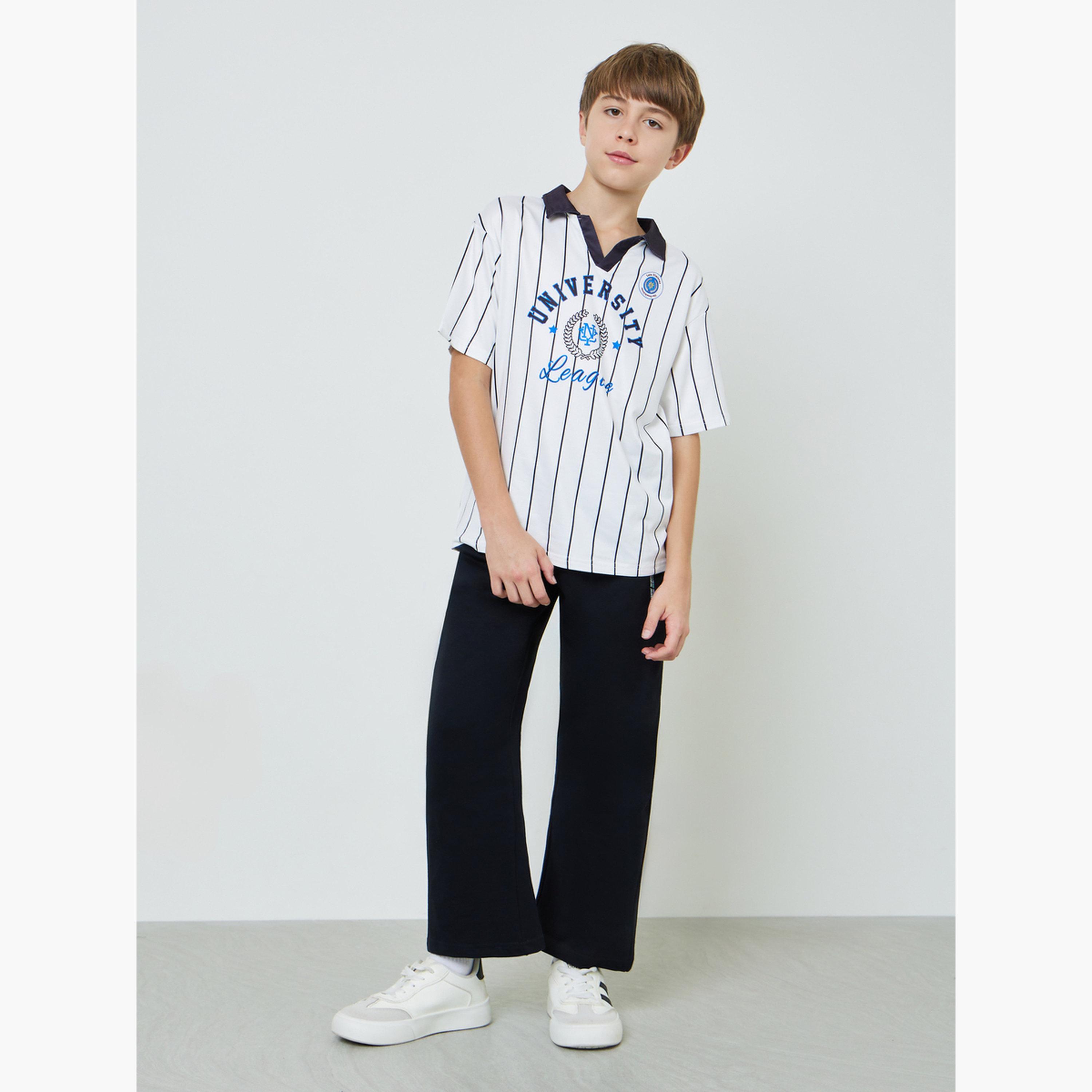 تيشيرت بولو واسع ومخطط للأولاد-sports-boys-clothing-tops-image-2