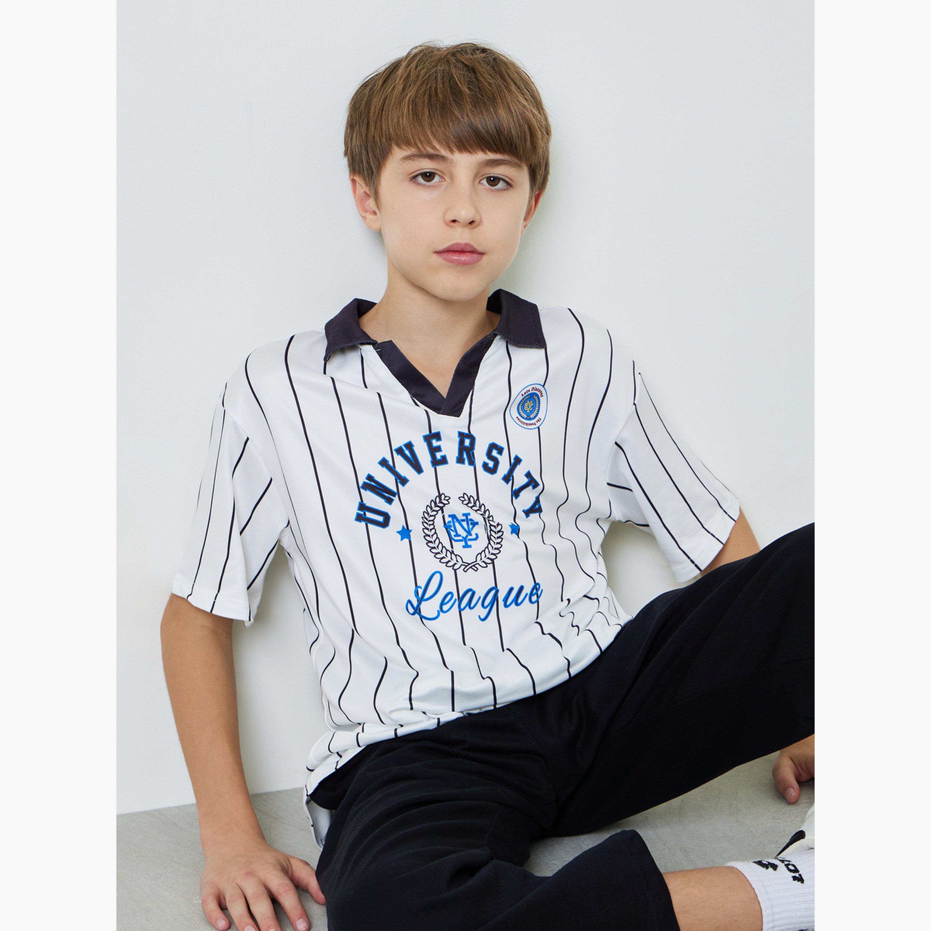 تيشيرت بولو واسع ومخطط للأولاد-sports-boys-clothing-tops-image-3