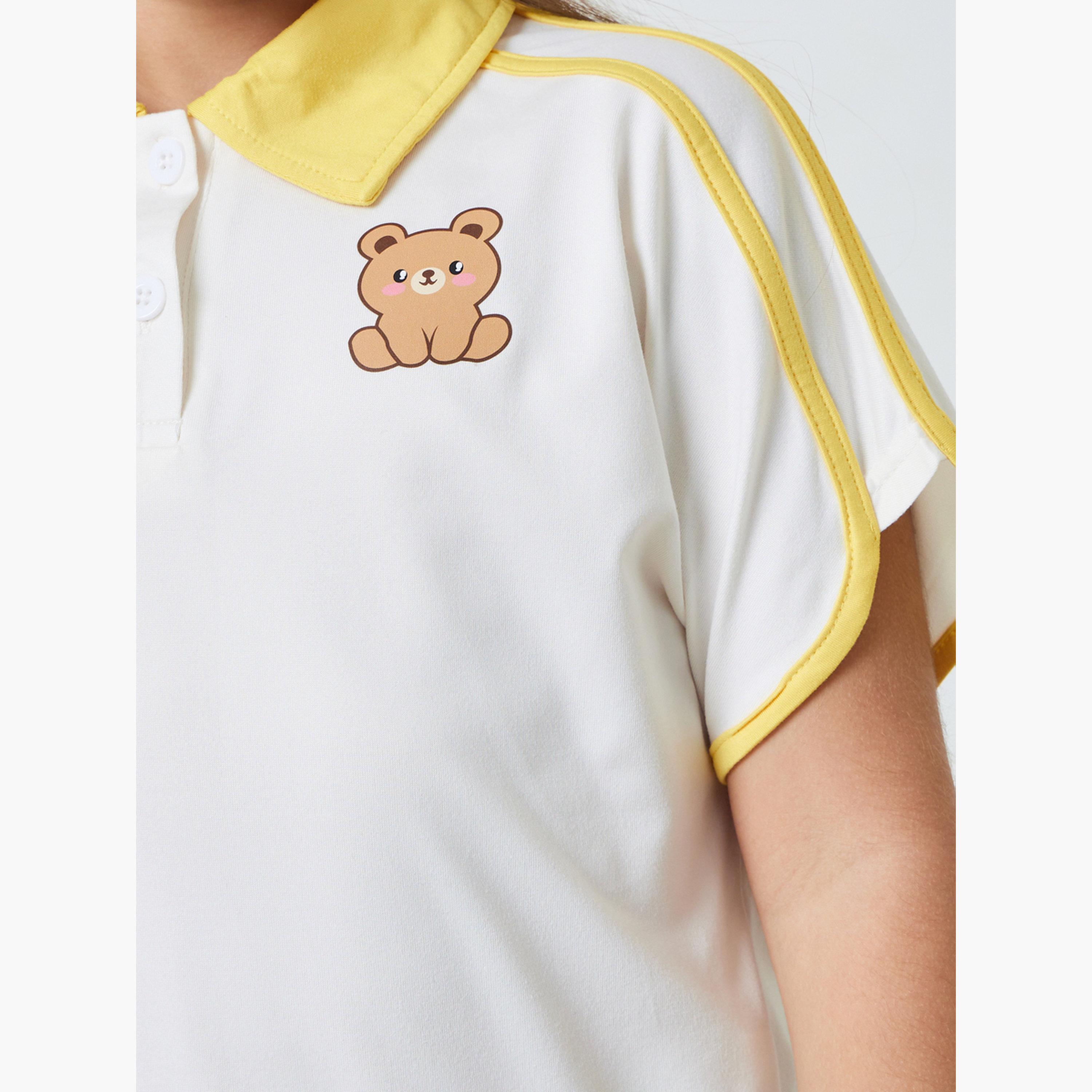 Styli Girls Graphic Print Extended Sleeve Polo T-Shirt-girls-clothing-tshirts-image-5