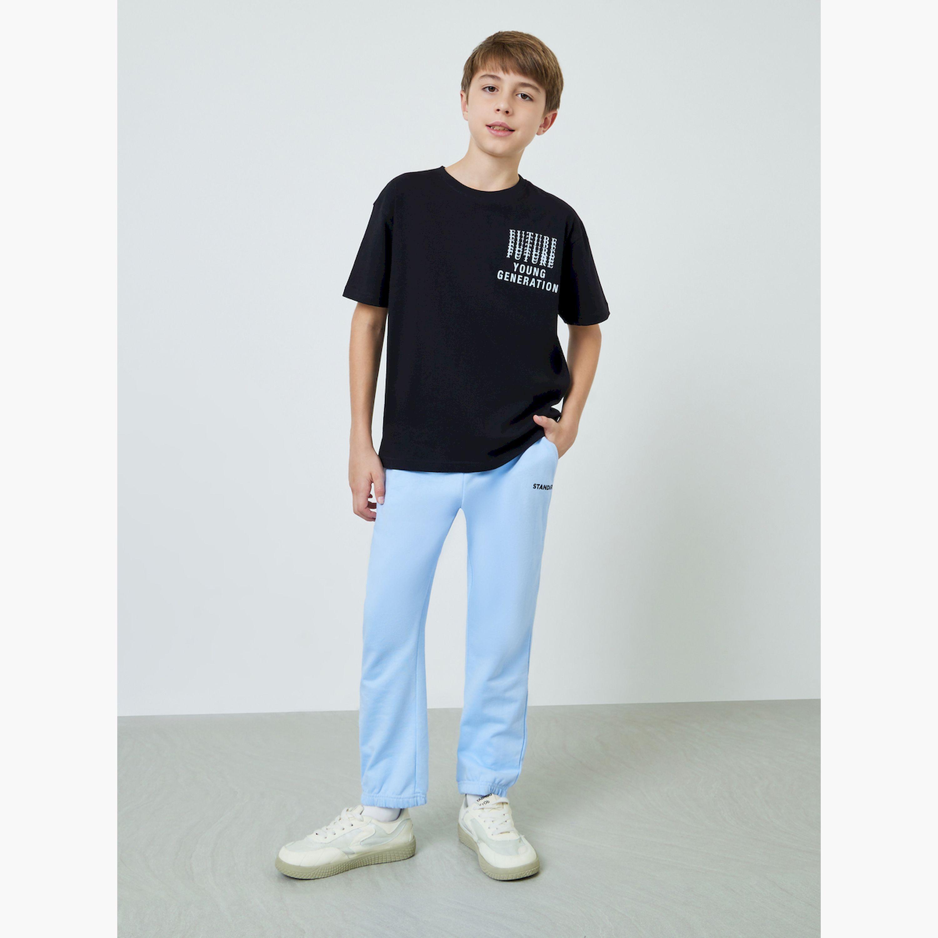 تيشيرت بحجم كبير بطبعة غرافيك للأولاد المراهقين-boys-clothing-tshirtsandpolos-image-2