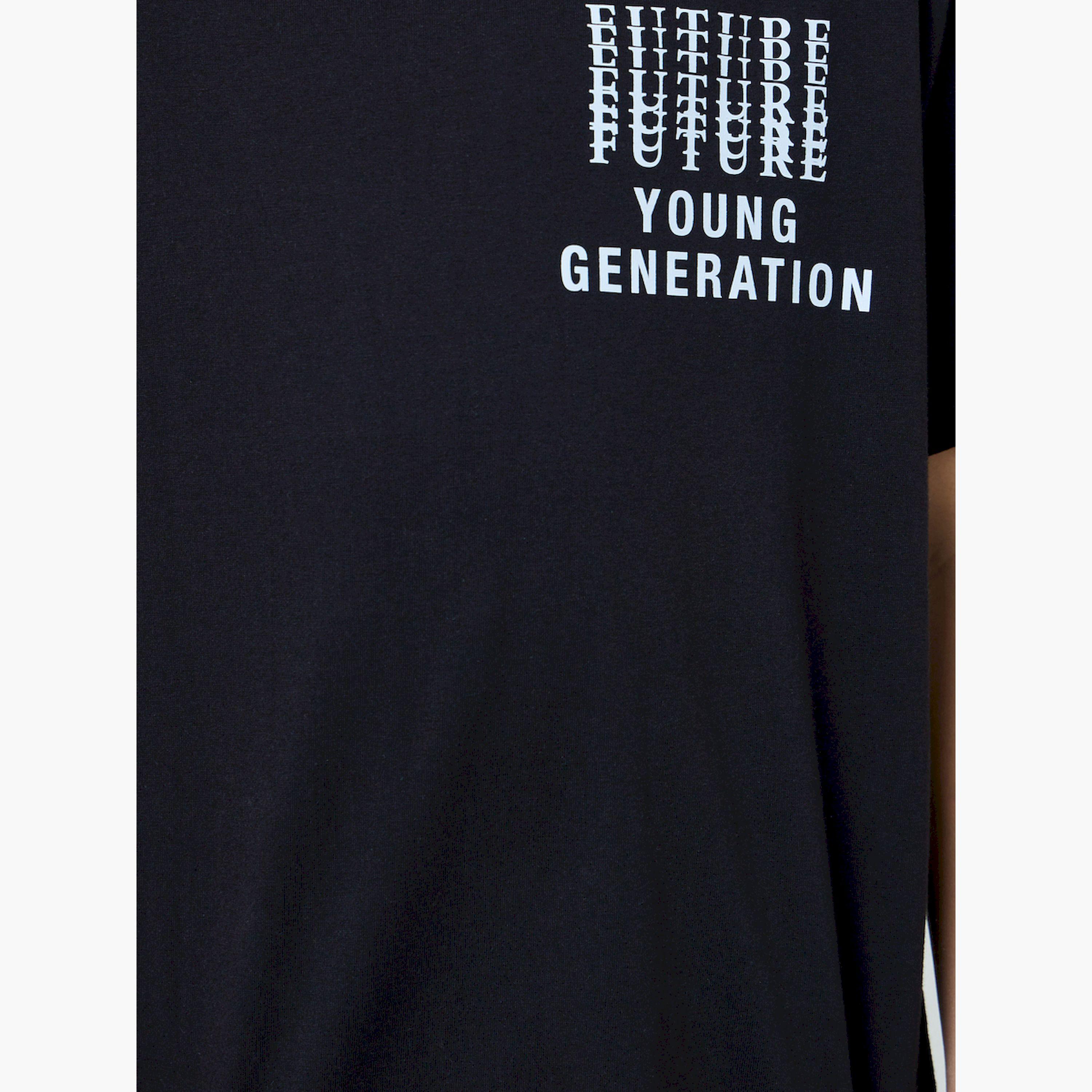 Styli Teen Boys Oversized T-Shirt with Graphic Print-boys-clothing-tshirtsandpolos-image-5