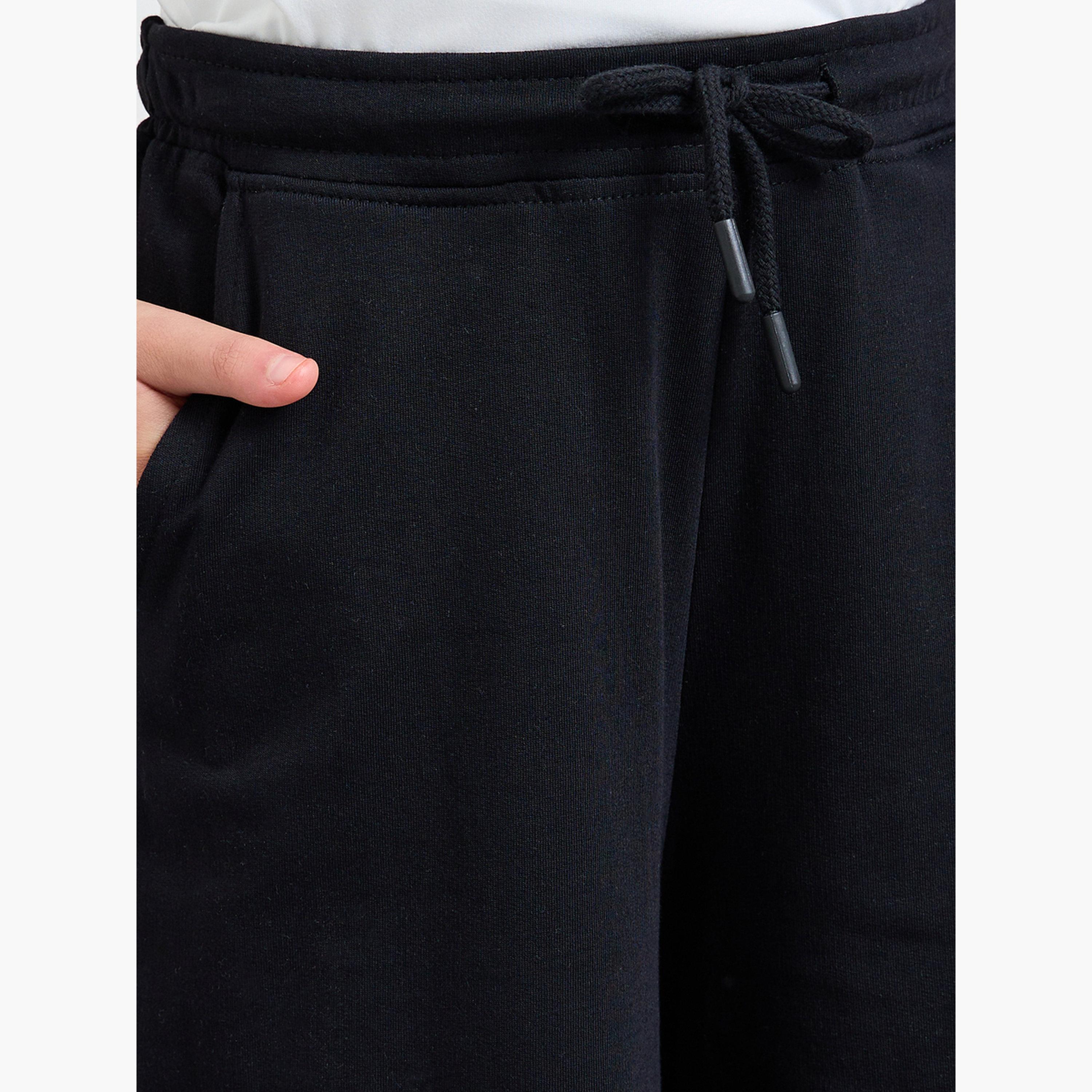 جوغر بأرجل واسعة برباط قابل للتعديل للبنات-girls-clothing-bottoms-joggersandtrackpants-image-3
