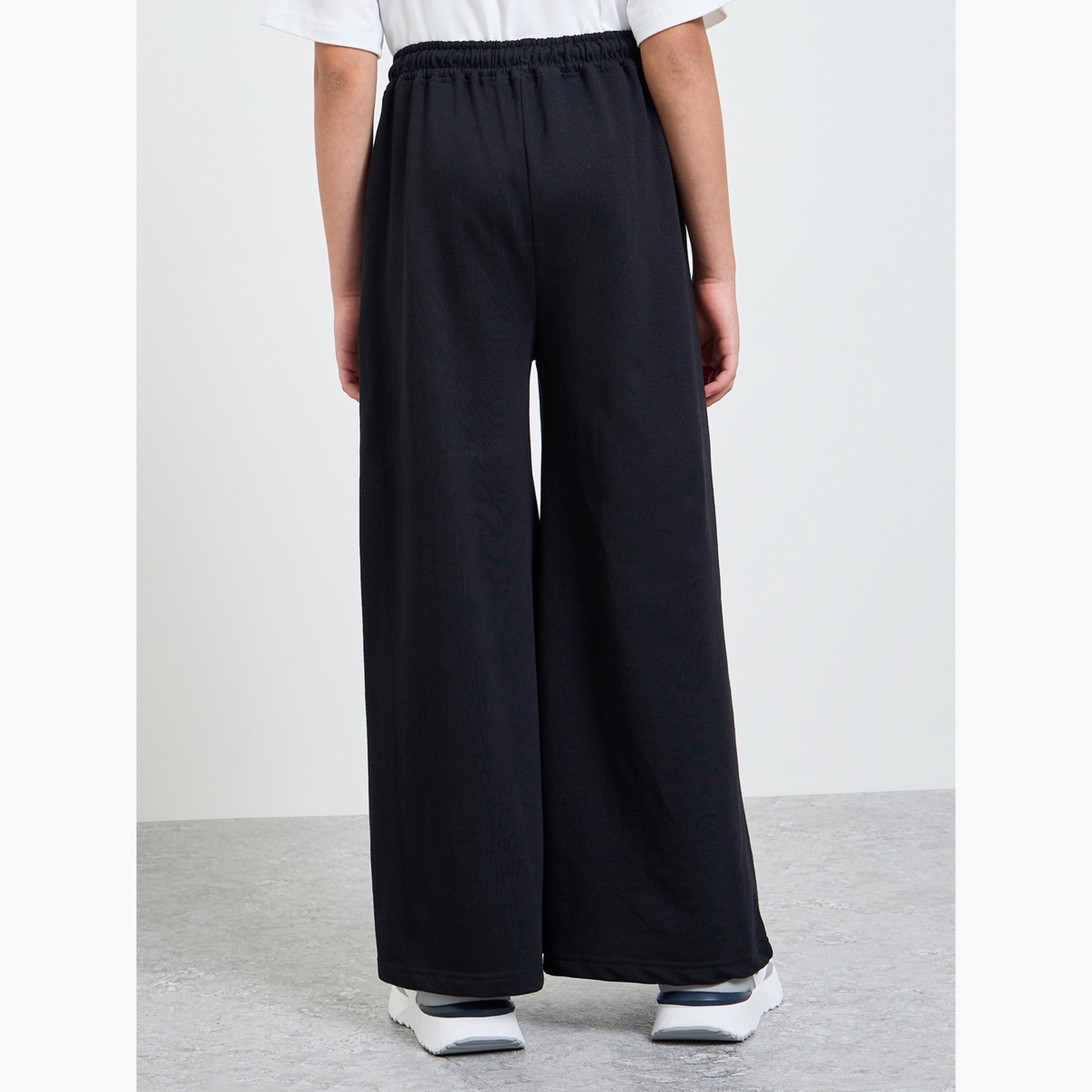 جوغر بأرجل واسعة برباط قابل للتعديل للبنات-girls-clothing-bottoms-joggersandtrackpants-image-4