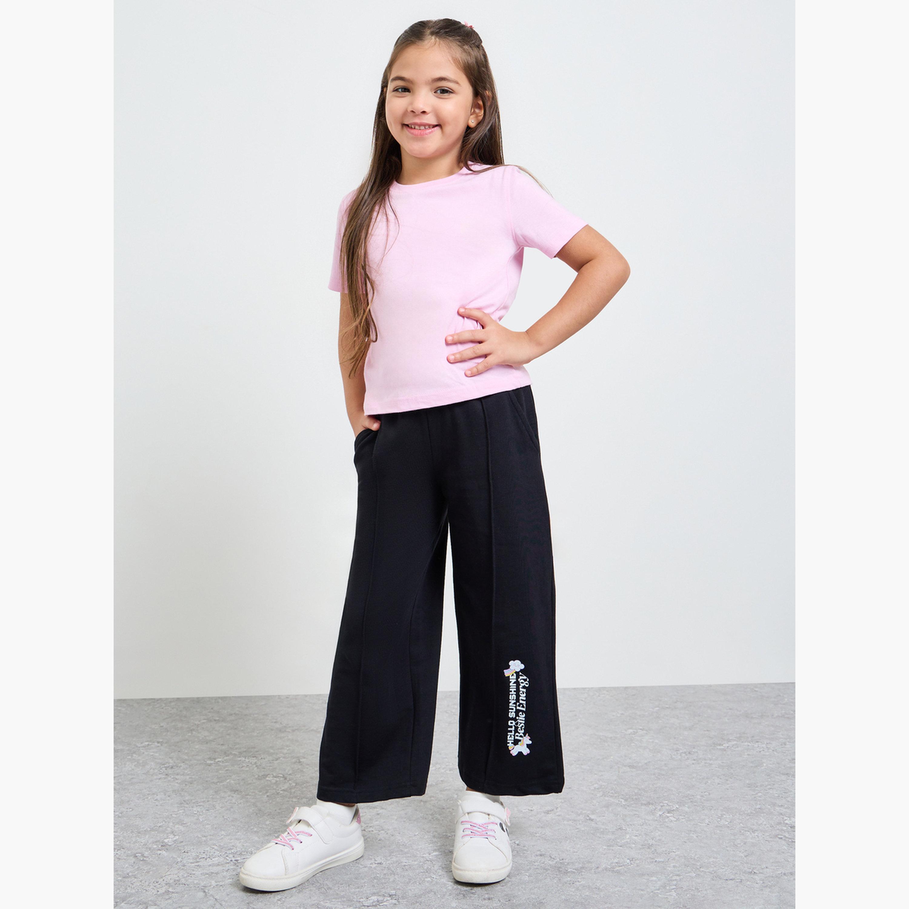 Styli Girls Straight Leg Joggers with Graphic Print-girls-clothing-bottoms-trousers-image-2