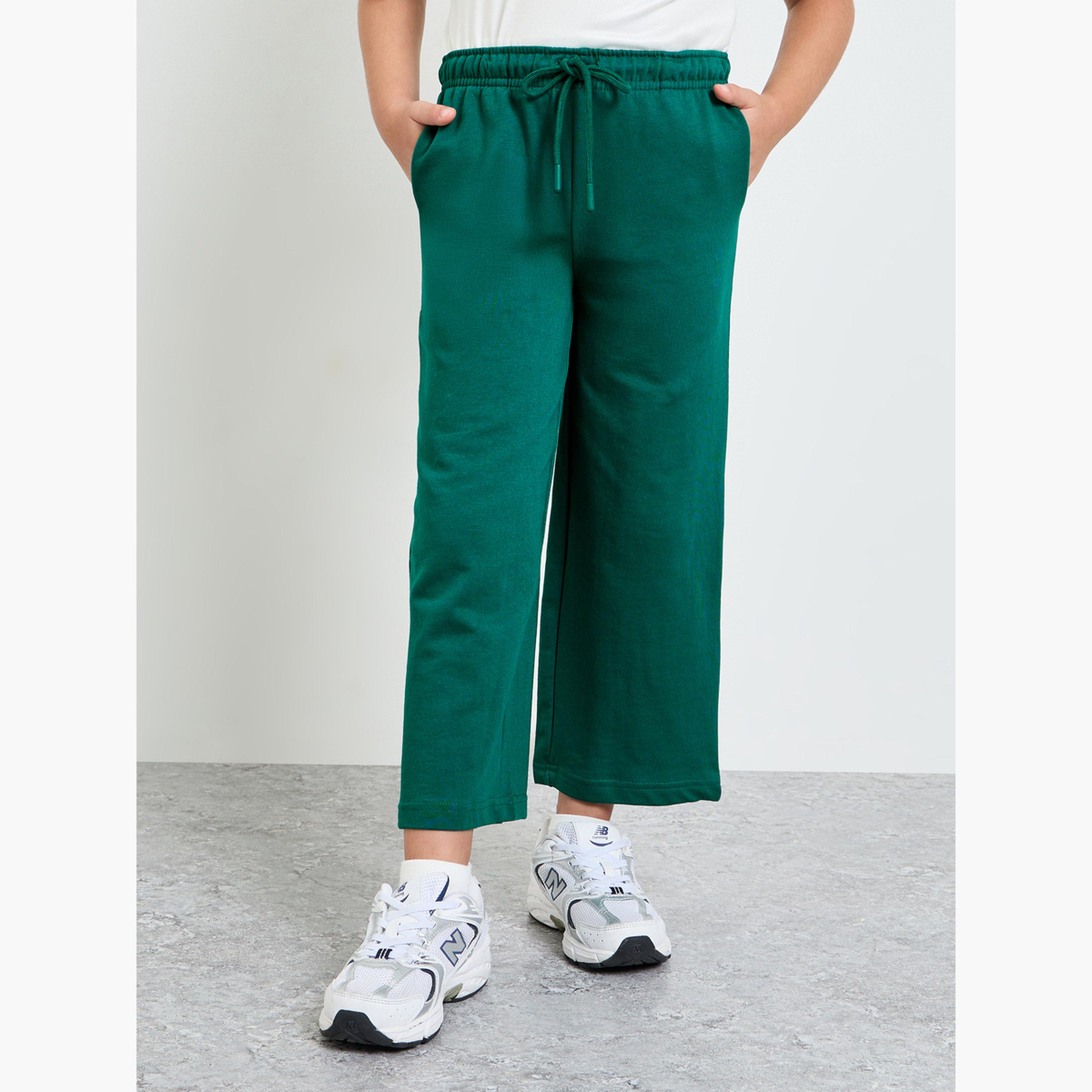 Styli Girls Wide Leg Joggers with Adjustable Drawcord-boys-clothing-bottoms-joggersandtrackpants-image-1