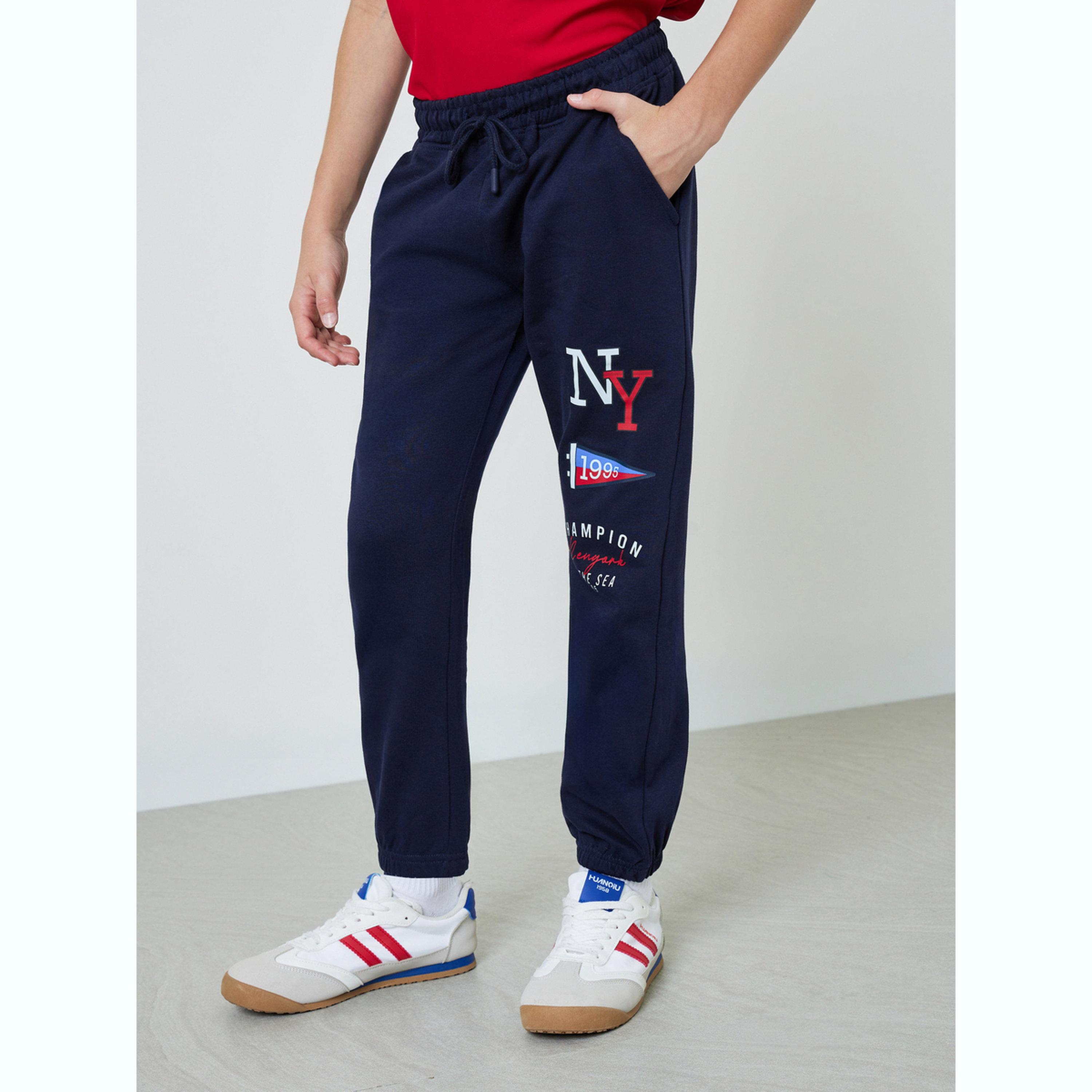 Styli Teen Boys Graphic Print Cuffed Joggers-boys-clothing-bottoms-joggersandtrackpants-image-1