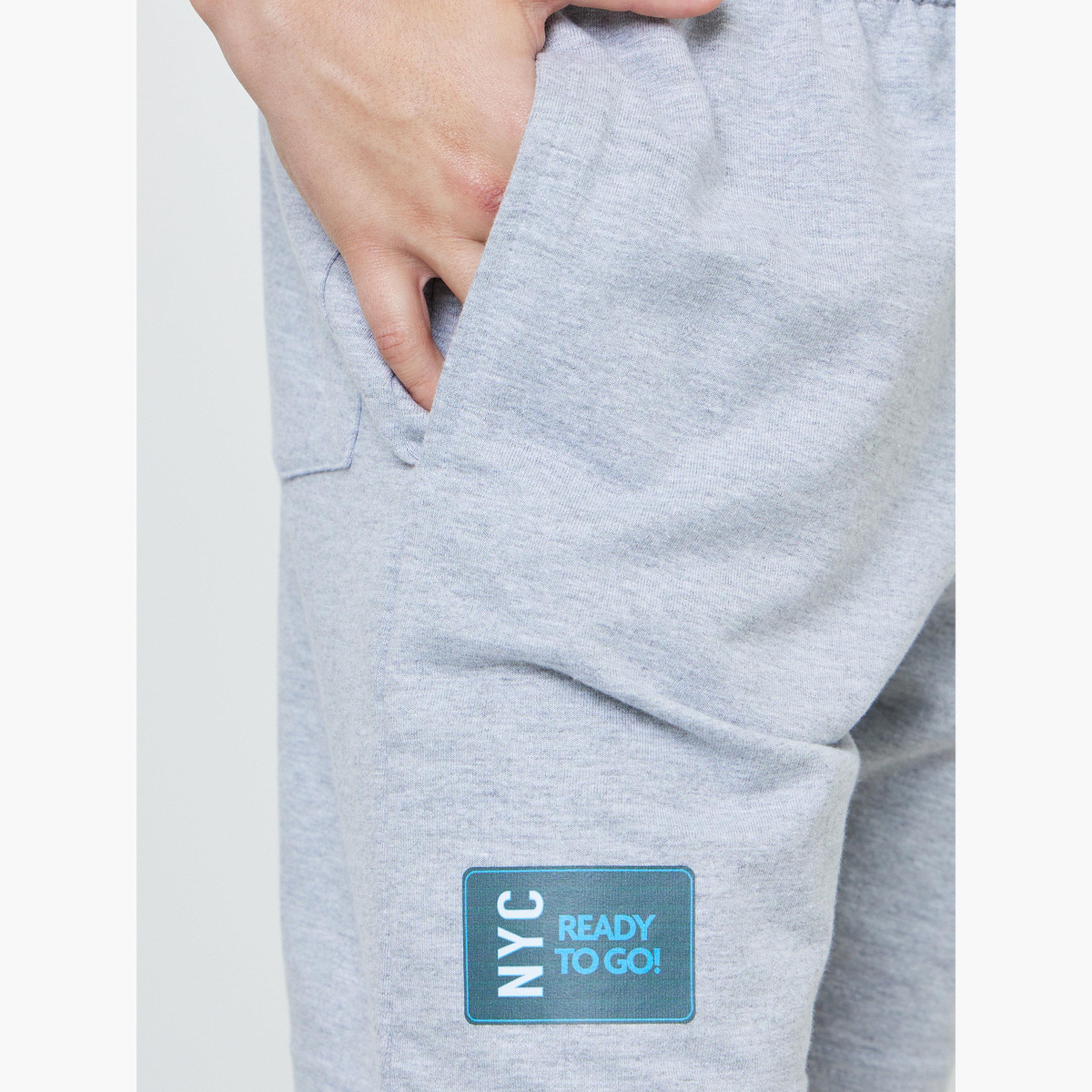 Styli Kids Grey Placement Print Shorts-boys-clothing-bottoms-shorts-image-3