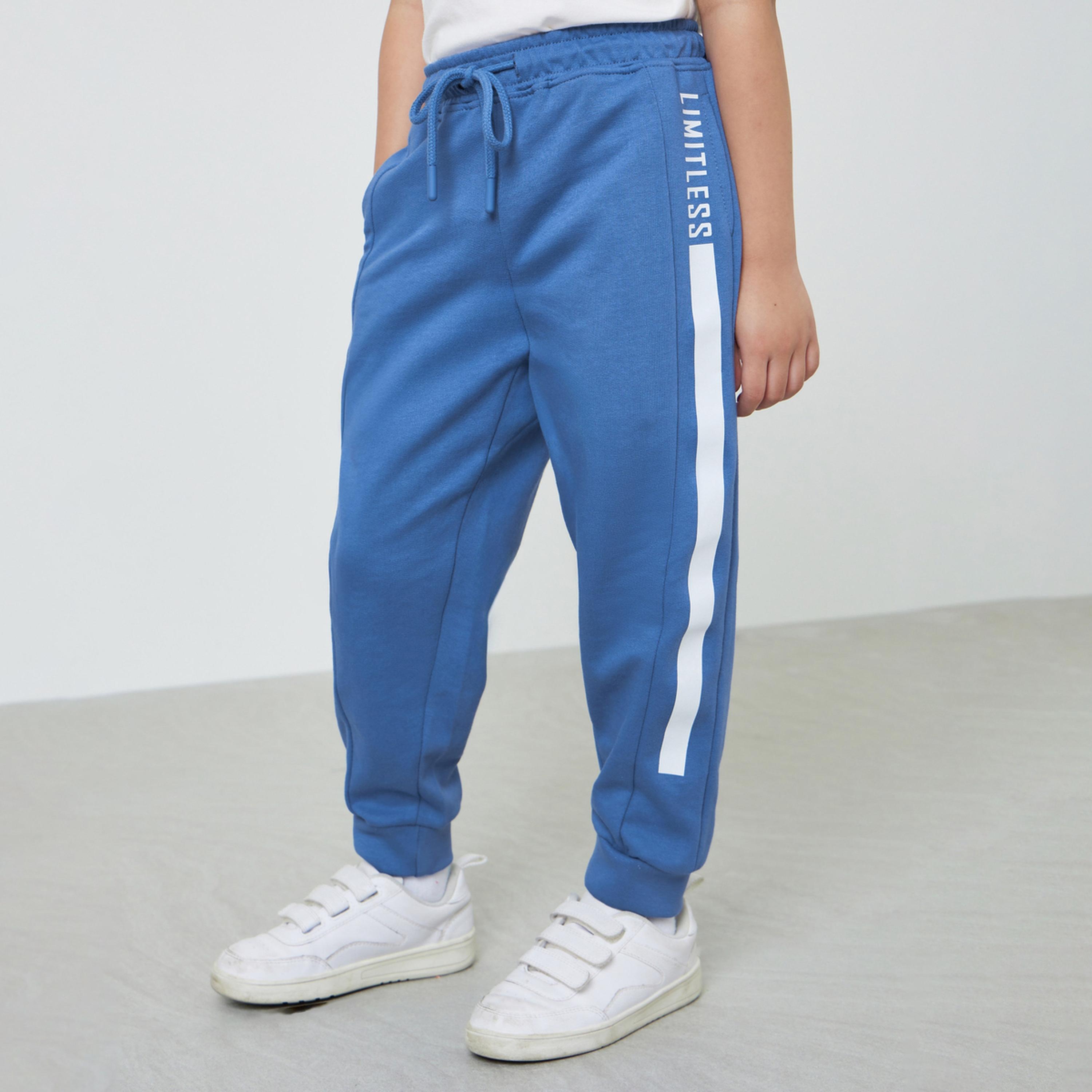 جوغر بتفاصيل أساور وشريط جانبي للأولاد-boys-clothing-bottoms-joggersandtrackpants-image-1