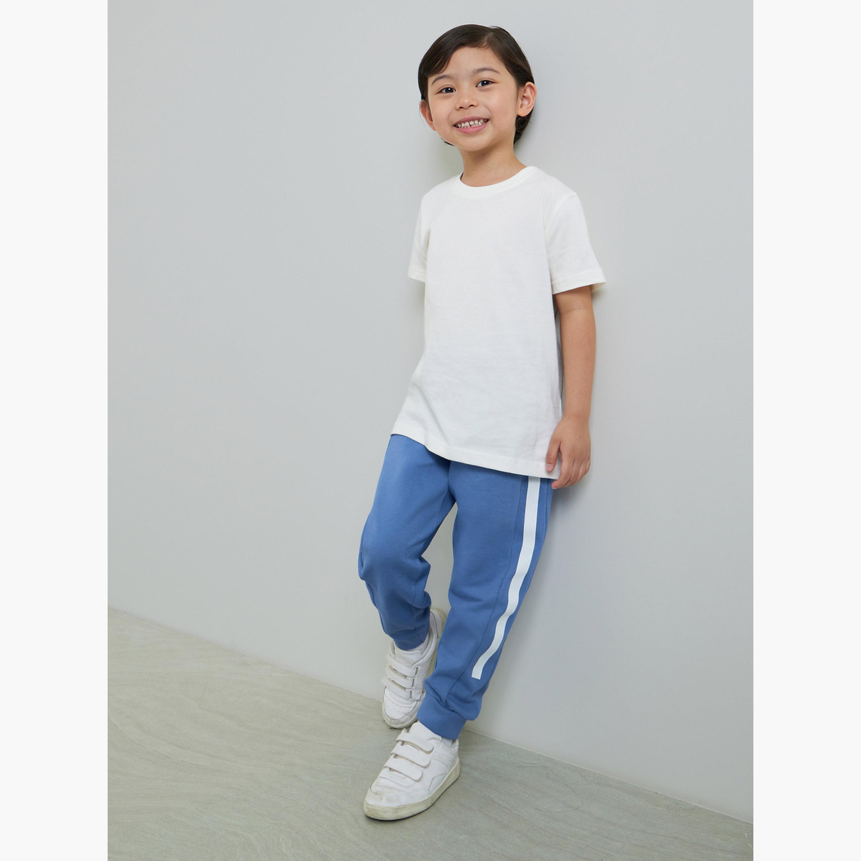 جوغر بتفاصيل أساور وشريط جانبي للأولاد-boys-clothing-bottoms-joggersandtrackpants-image-2