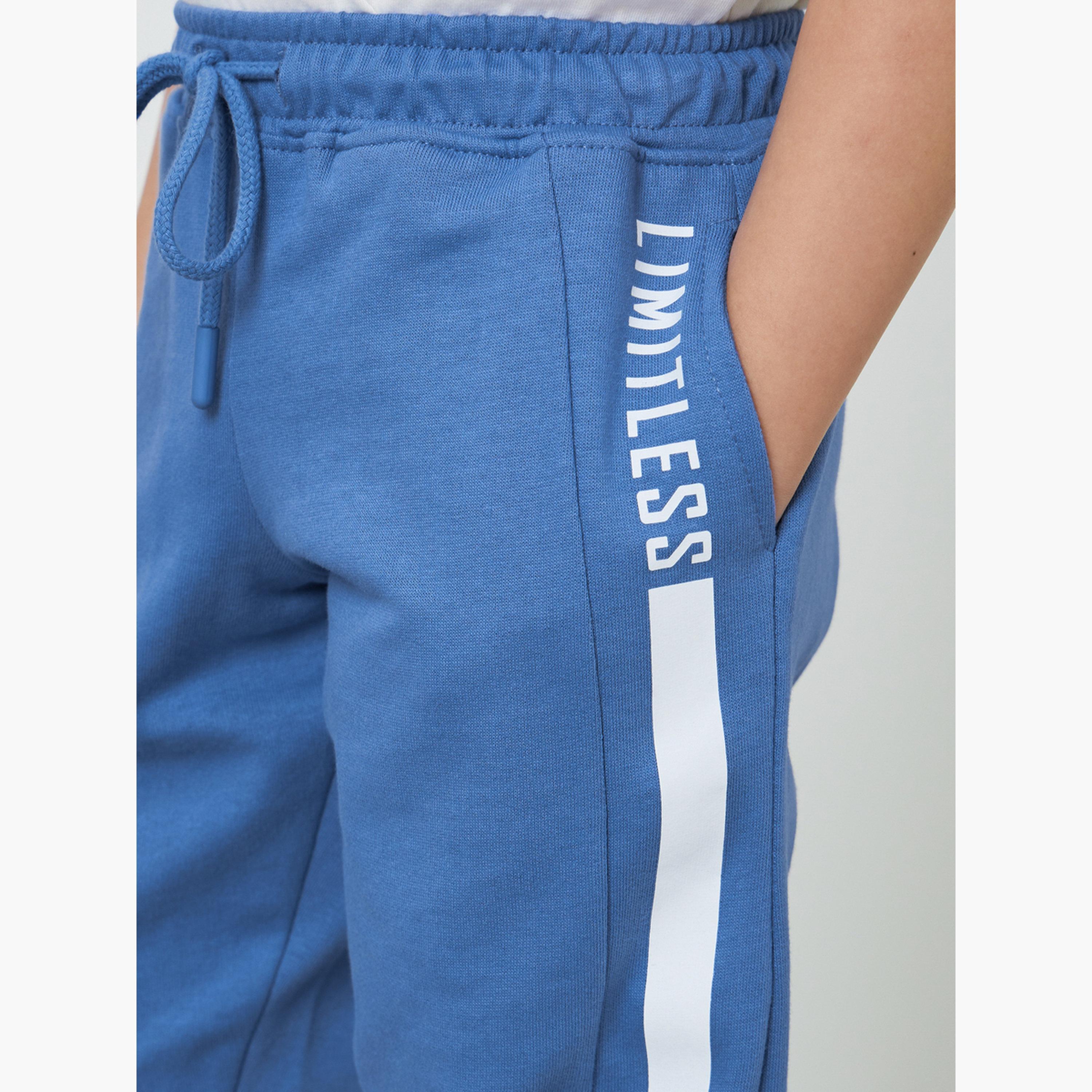 جوغر بتفاصيل أساور وشريط جانبي للأولاد-boys-clothing-bottoms-joggersandtrackpants-image-3