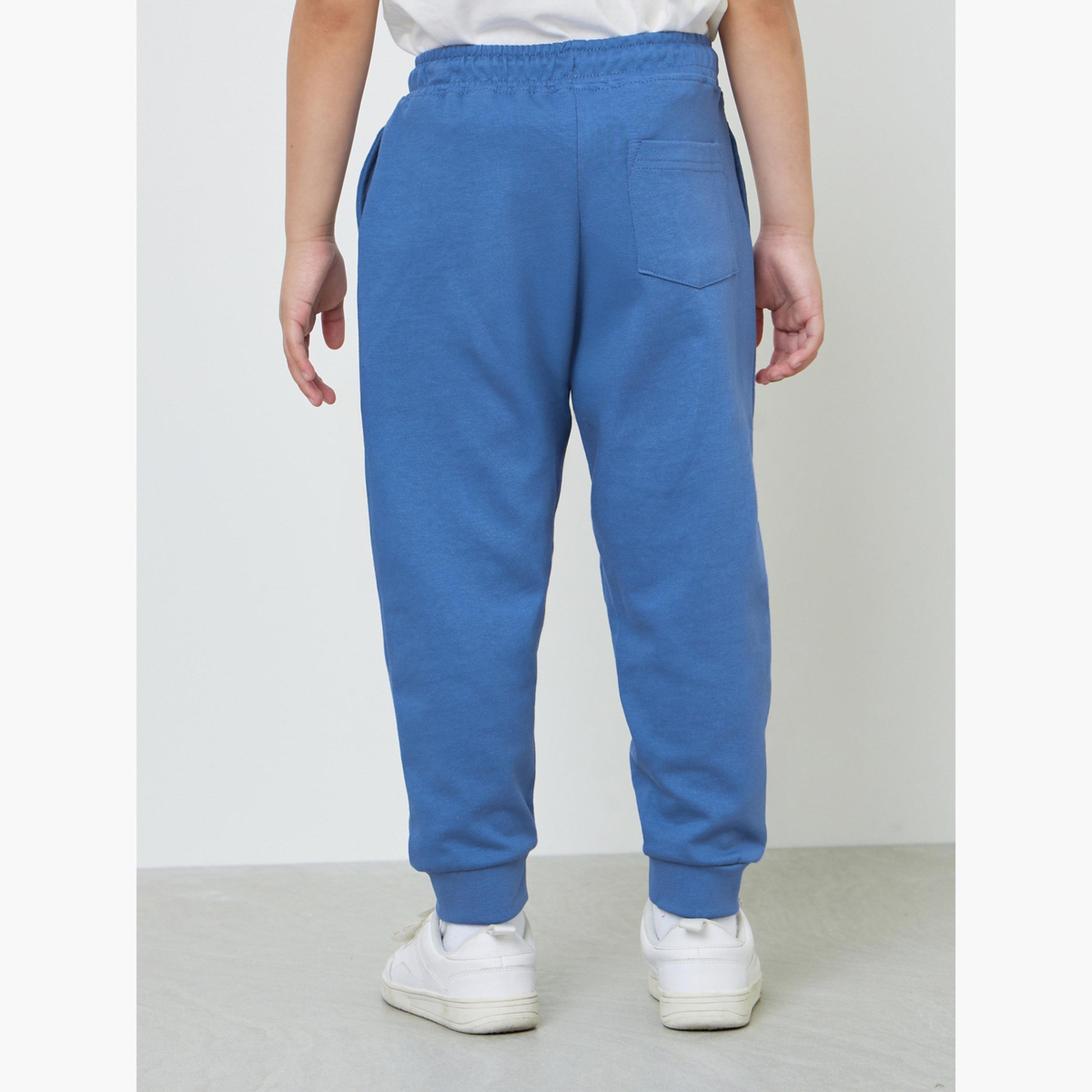 جوغر بتفاصيل أساور وشريط جانبي للأولاد-boys-clothing-bottoms-joggersandtrackpants-image-4