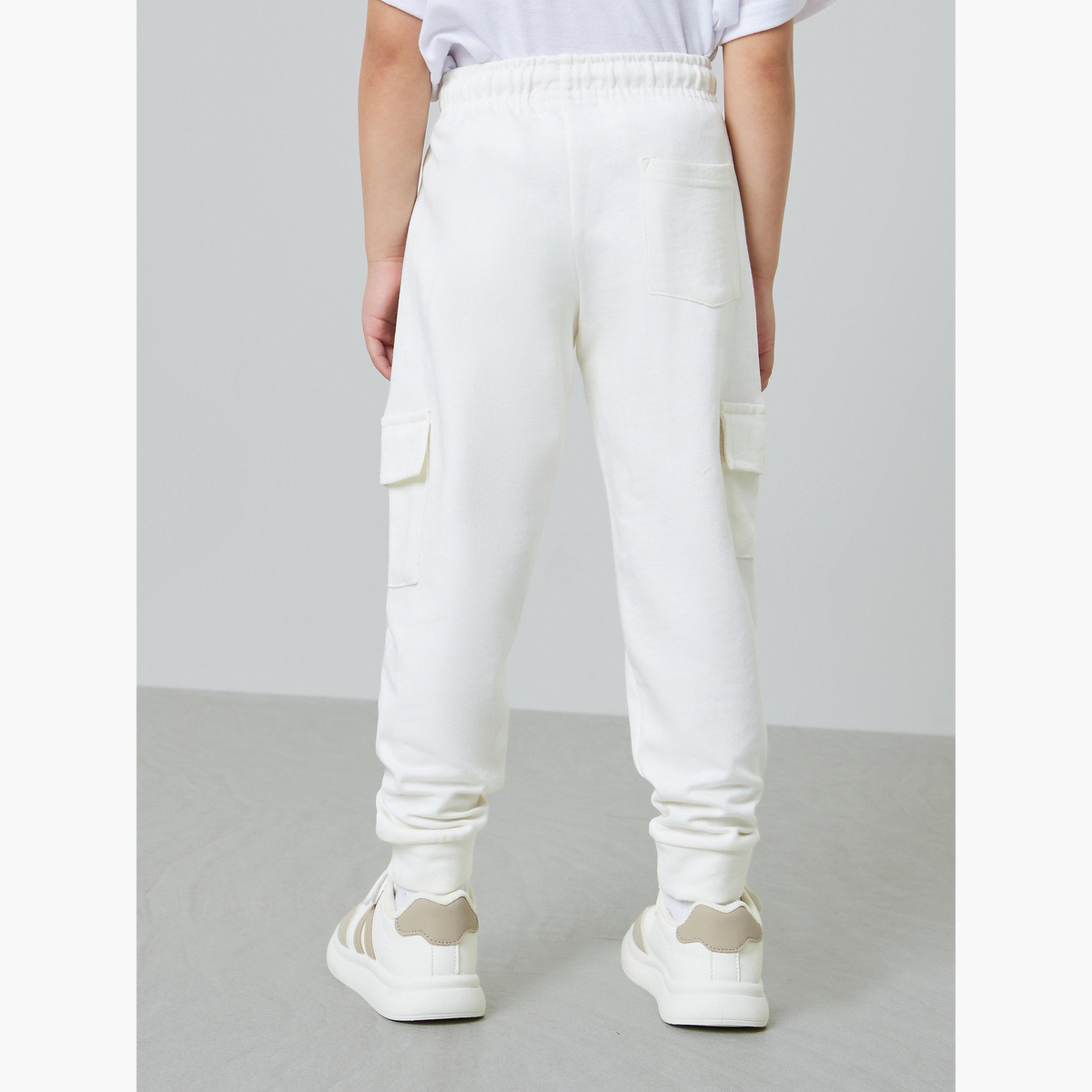 Styli Boys Solid Cargo Joggers with Drawstring-boys-clothing-bottoms-joggersandtrackpants-image-4