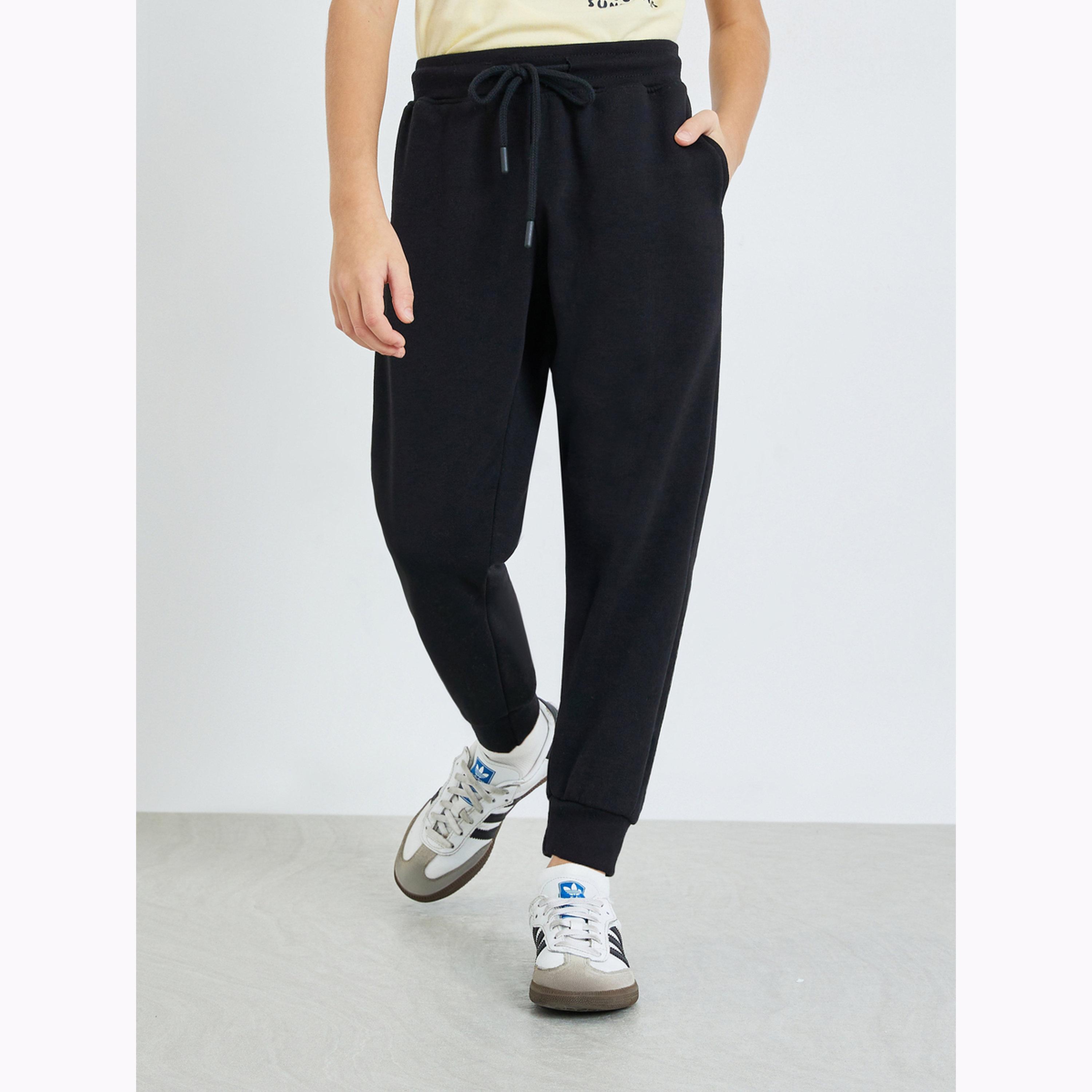 جوغر قطن للأطفال لون أسود-boys-clothing-bottoms-joggersandtrackpants-image-1