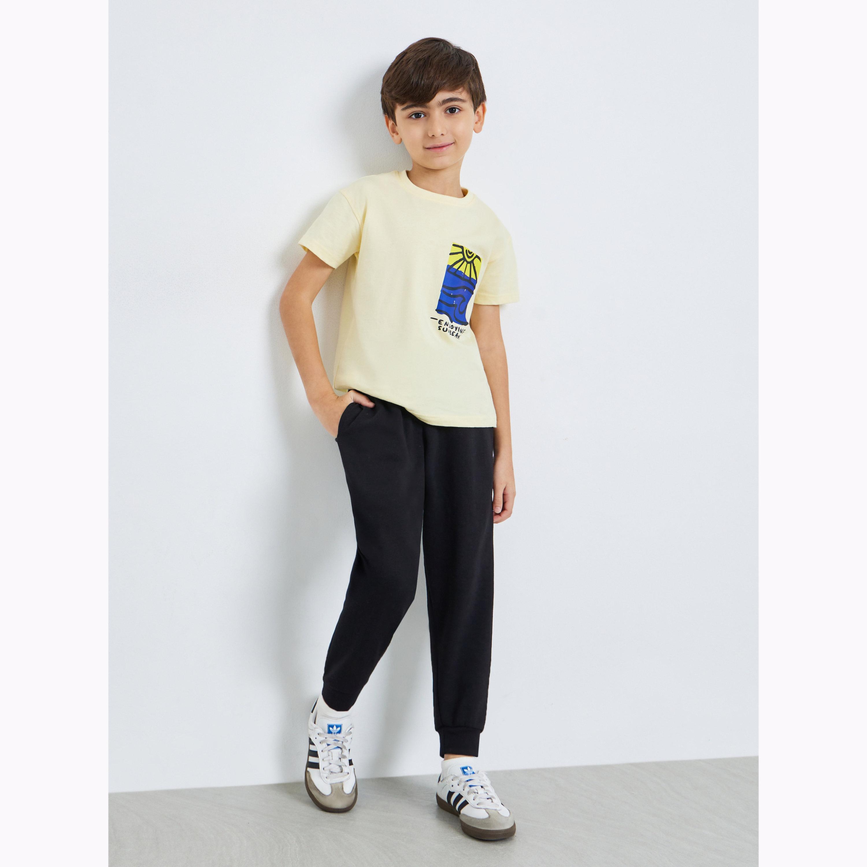 جوغر قطن للأطفال لون أسود-boys-clothing-bottoms-joggersandtrackpants-image-3