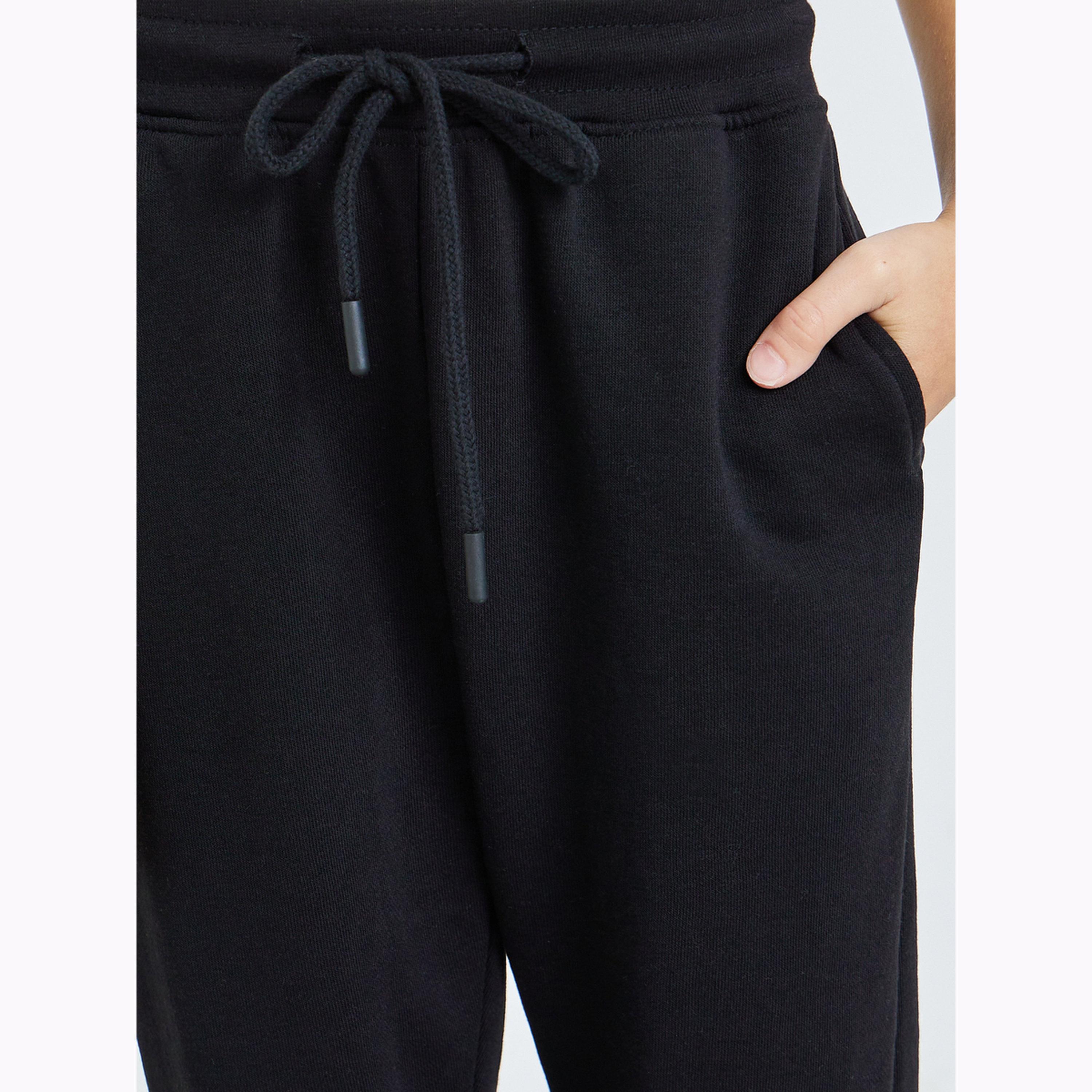 جوغر قطن للأطفال لون أسود-boys-clothing-bottoms-joggersandtrackpants-image-2