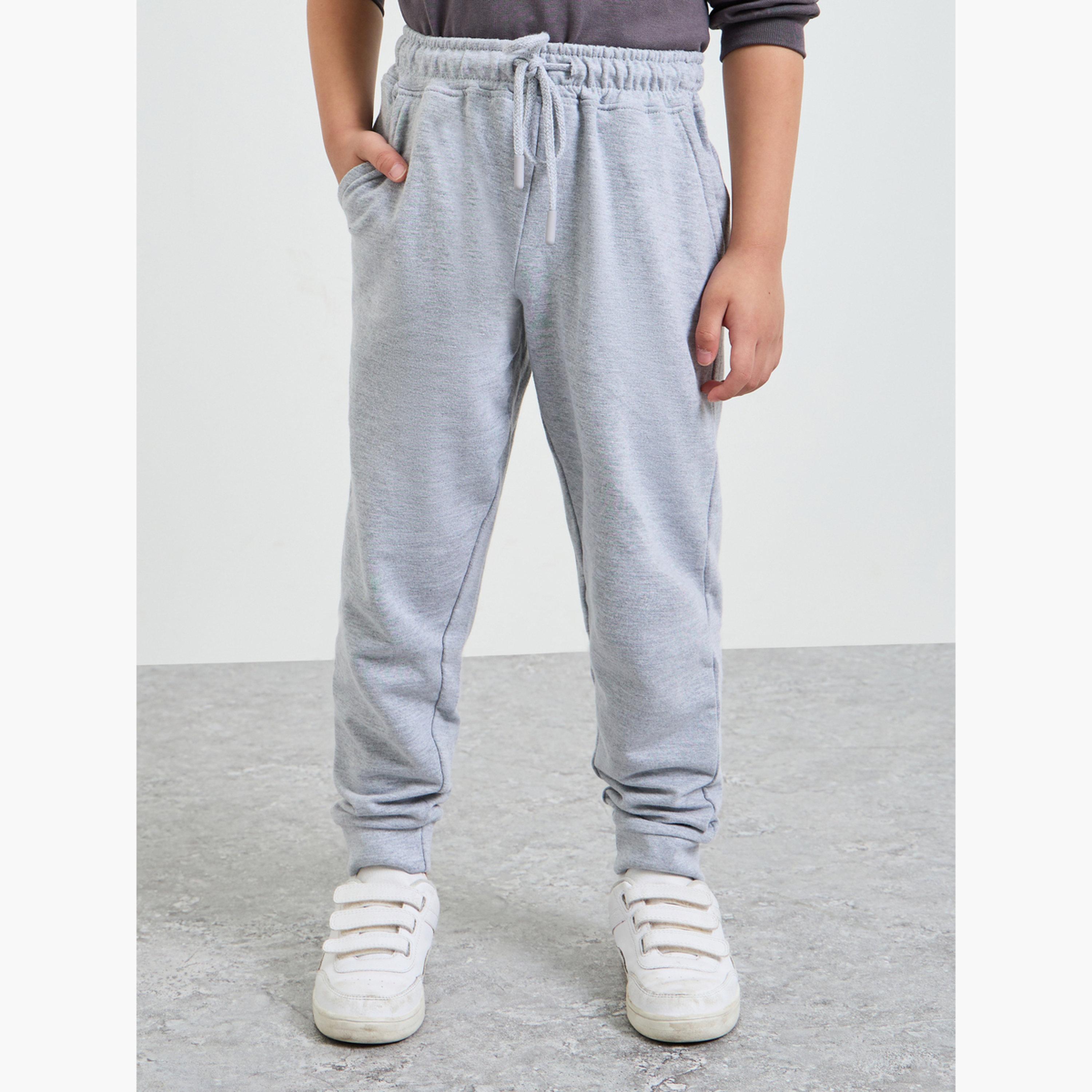 Styli Kids Unisex Cotton Joggers with Side Pocket-boys-clothing-bottoms-joggersandtrackpants-image-1