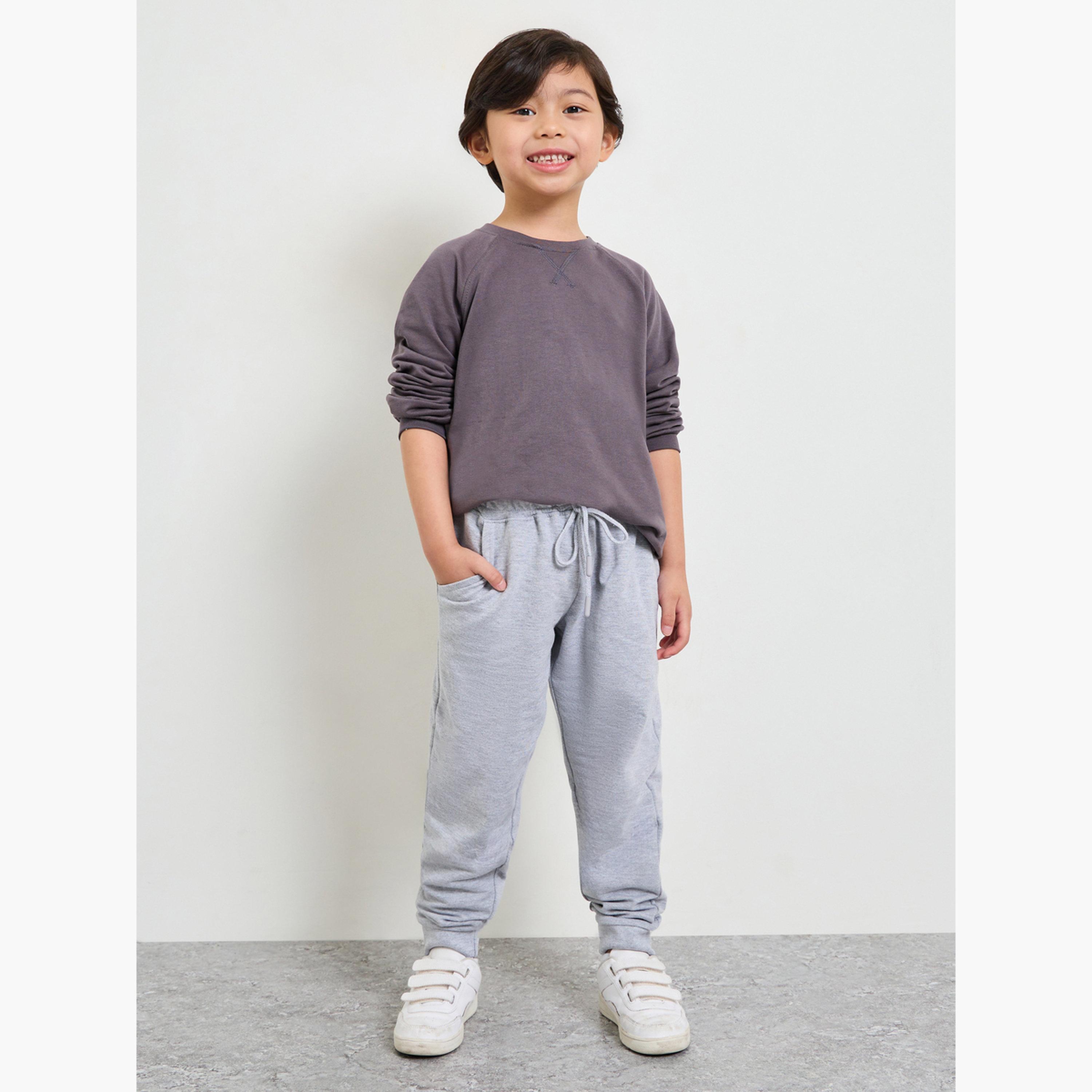 Styli Kids Unisex Cotton Joggers with Side Pocket-boys-clothing-bottoms-joggersandtrackpants-image-2