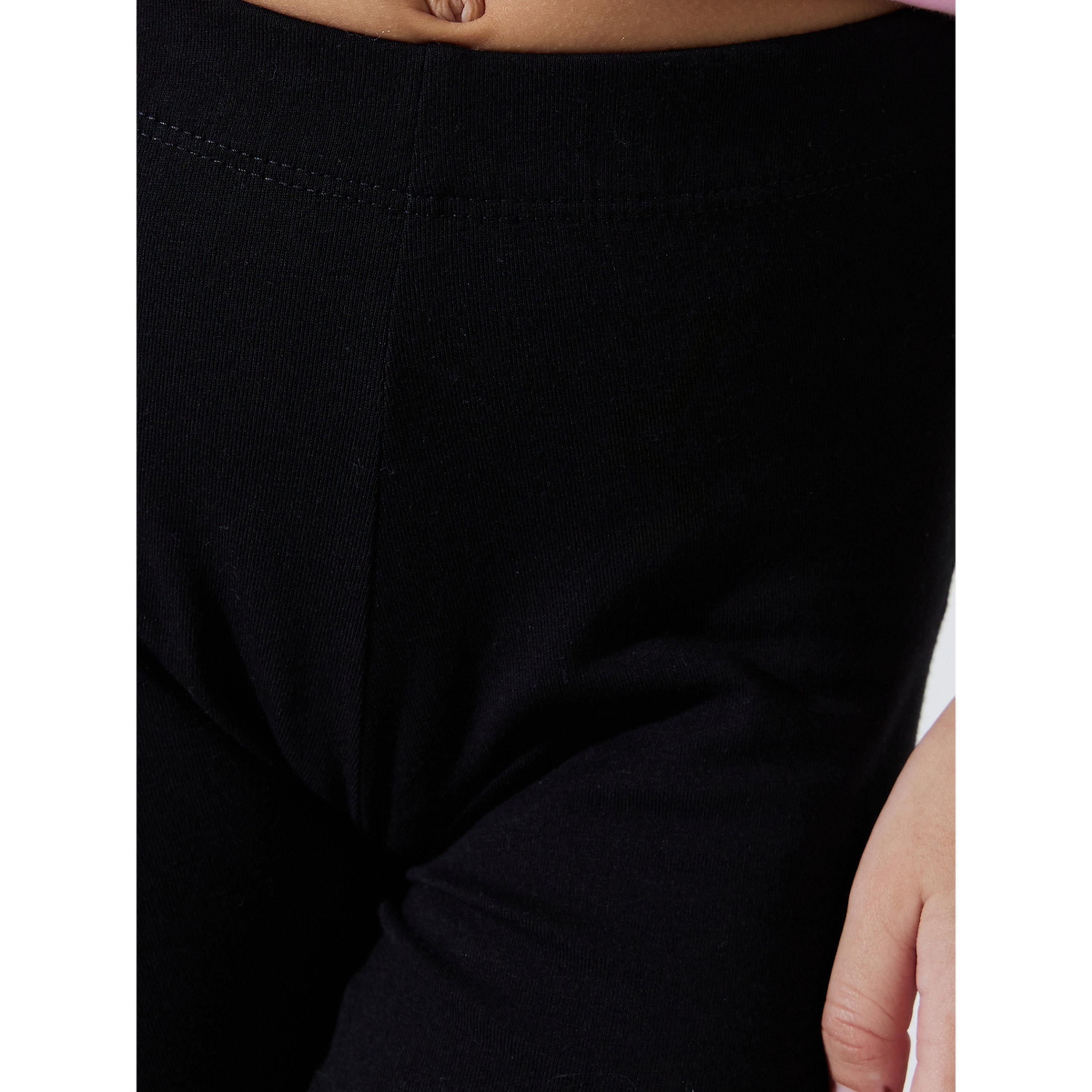Styli Pack of 2 - Girls Black Knitted Cycling Shorts-girls-clothing-bottoms-shorts-image-4