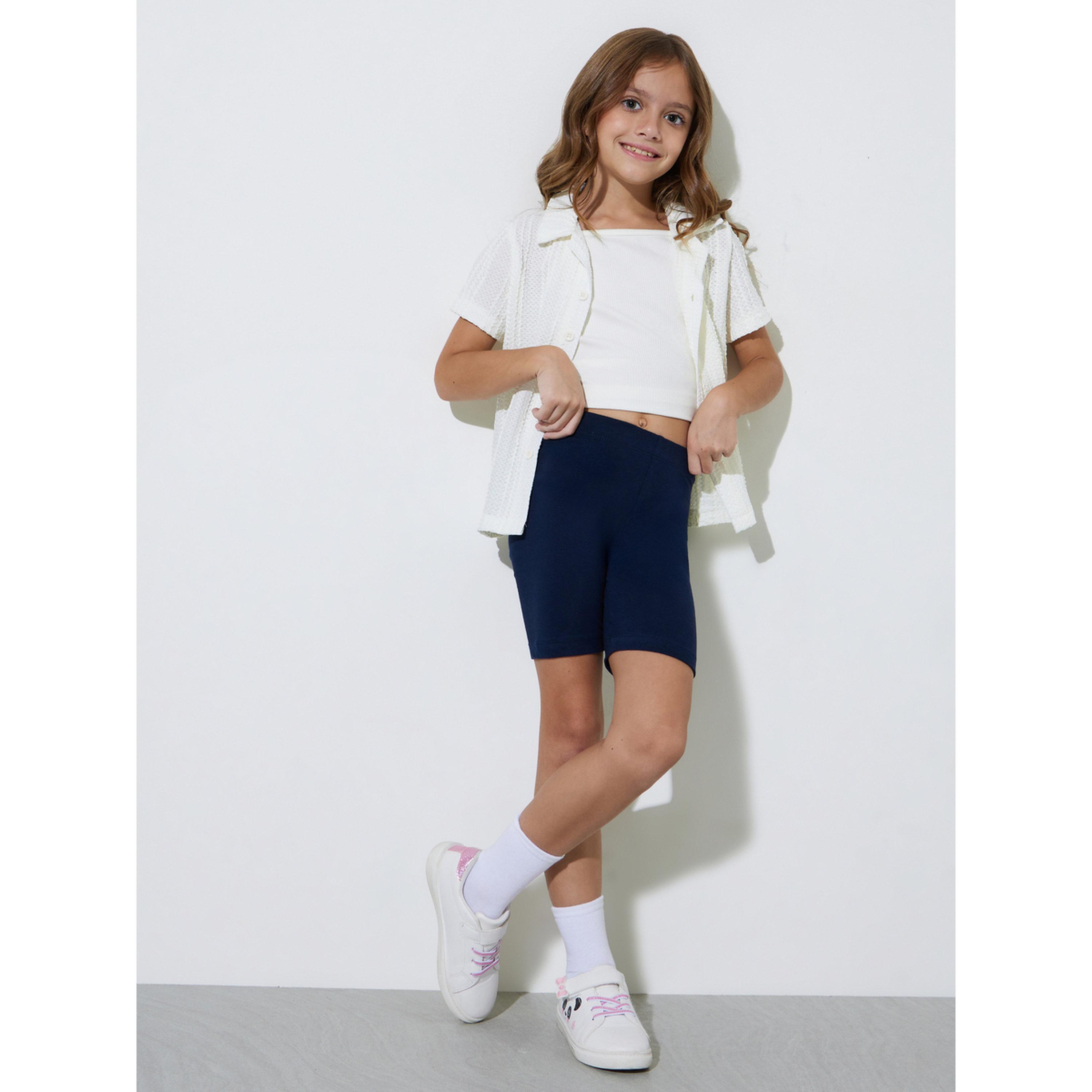 طقم شورت ركوب الدراجات محبوك للبنات من قطعتين-girls-clothing-bottoms-shorts-image-3