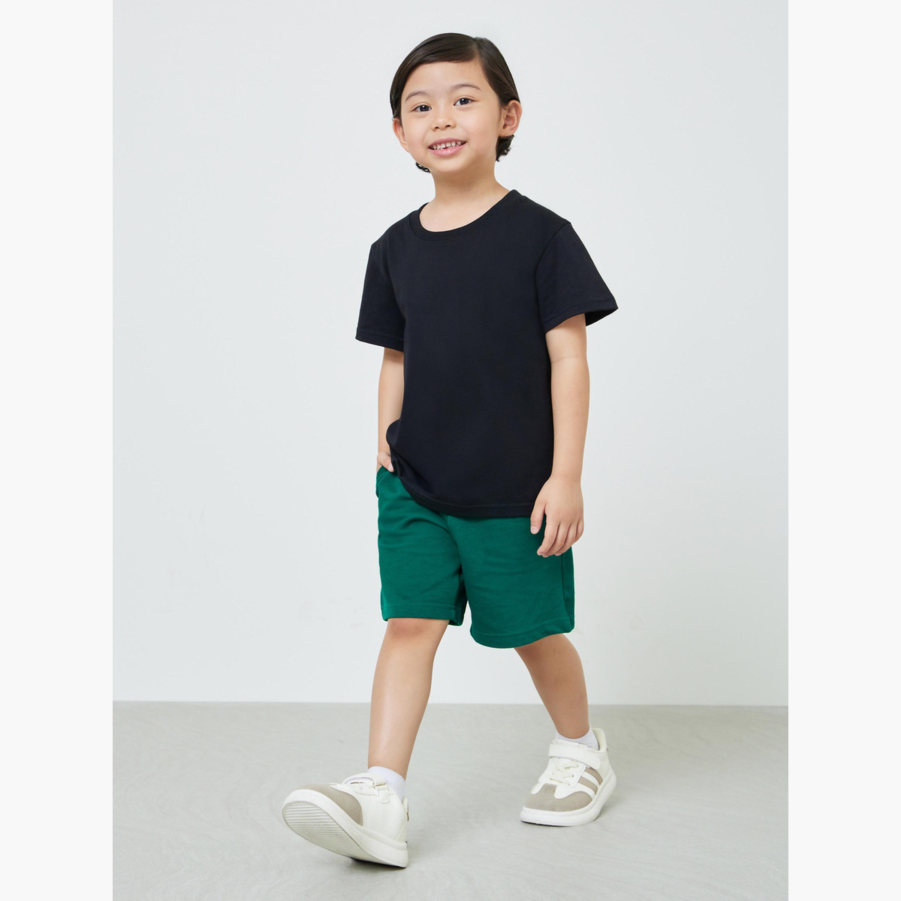 طقم من قطعتين شورت قطن محبوك برباط للأولاد-boys-clothing-bottoms-shorts-image-3