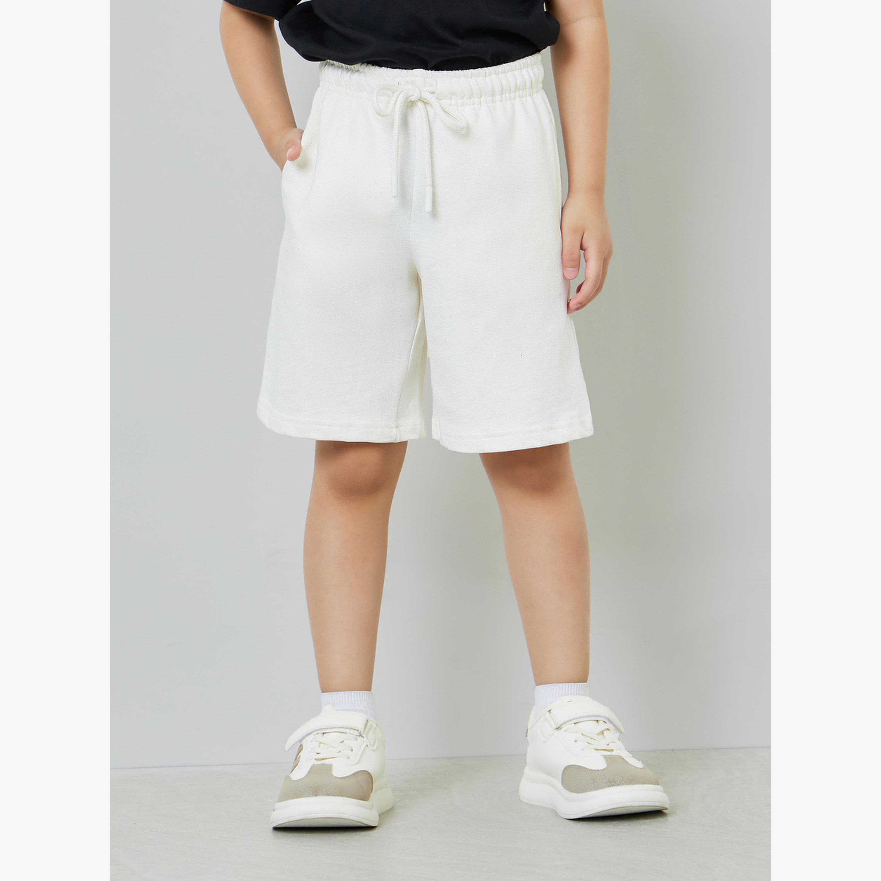 طقم من قطعتين شورت قطن محبوك برباط للأولاد-boys-clothing-bottoms-shorts-image-4