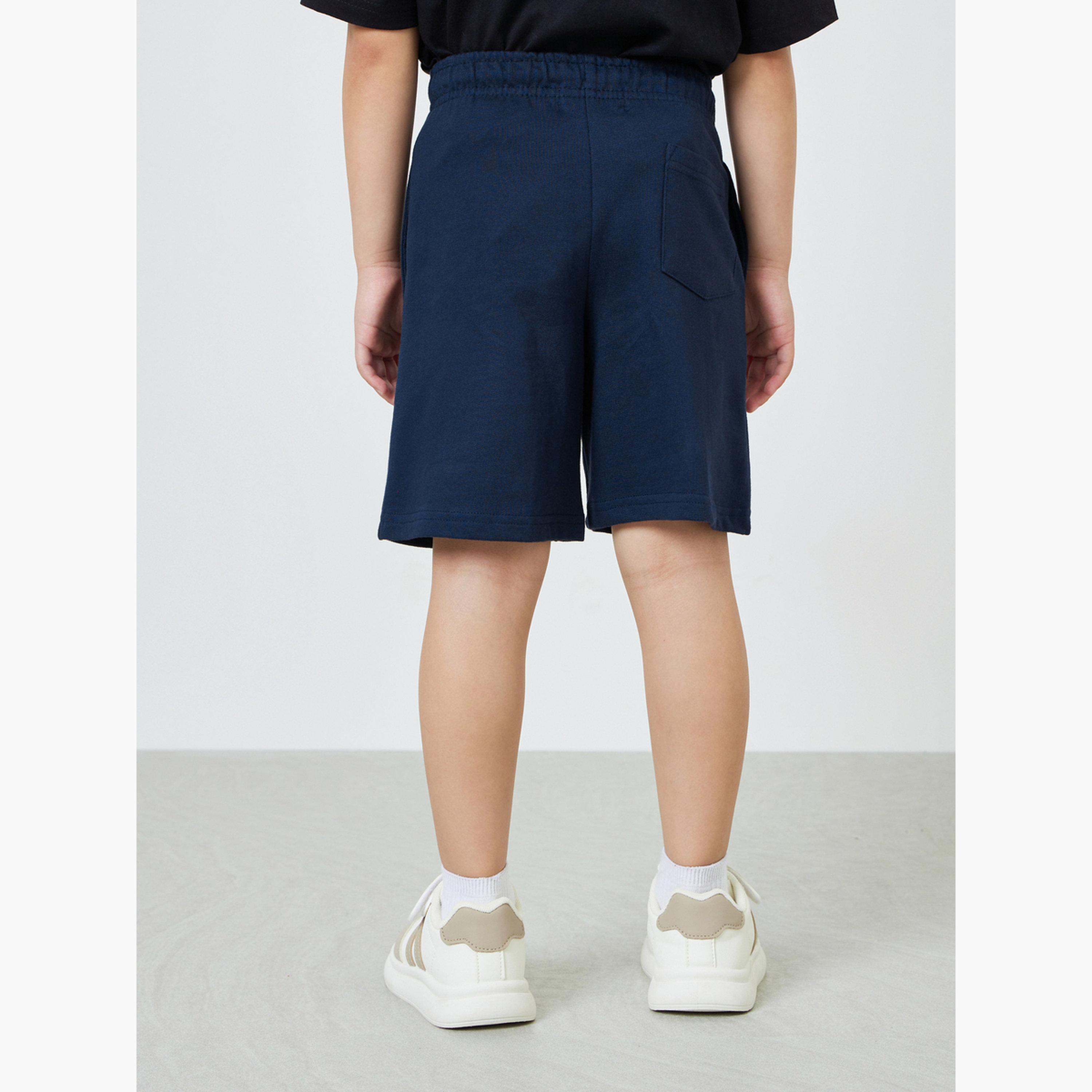 Styli Boys Pack of 2 - Cotton Knitted Drawstring Shorts-boys-clothing-bottoms-shorts-image-6