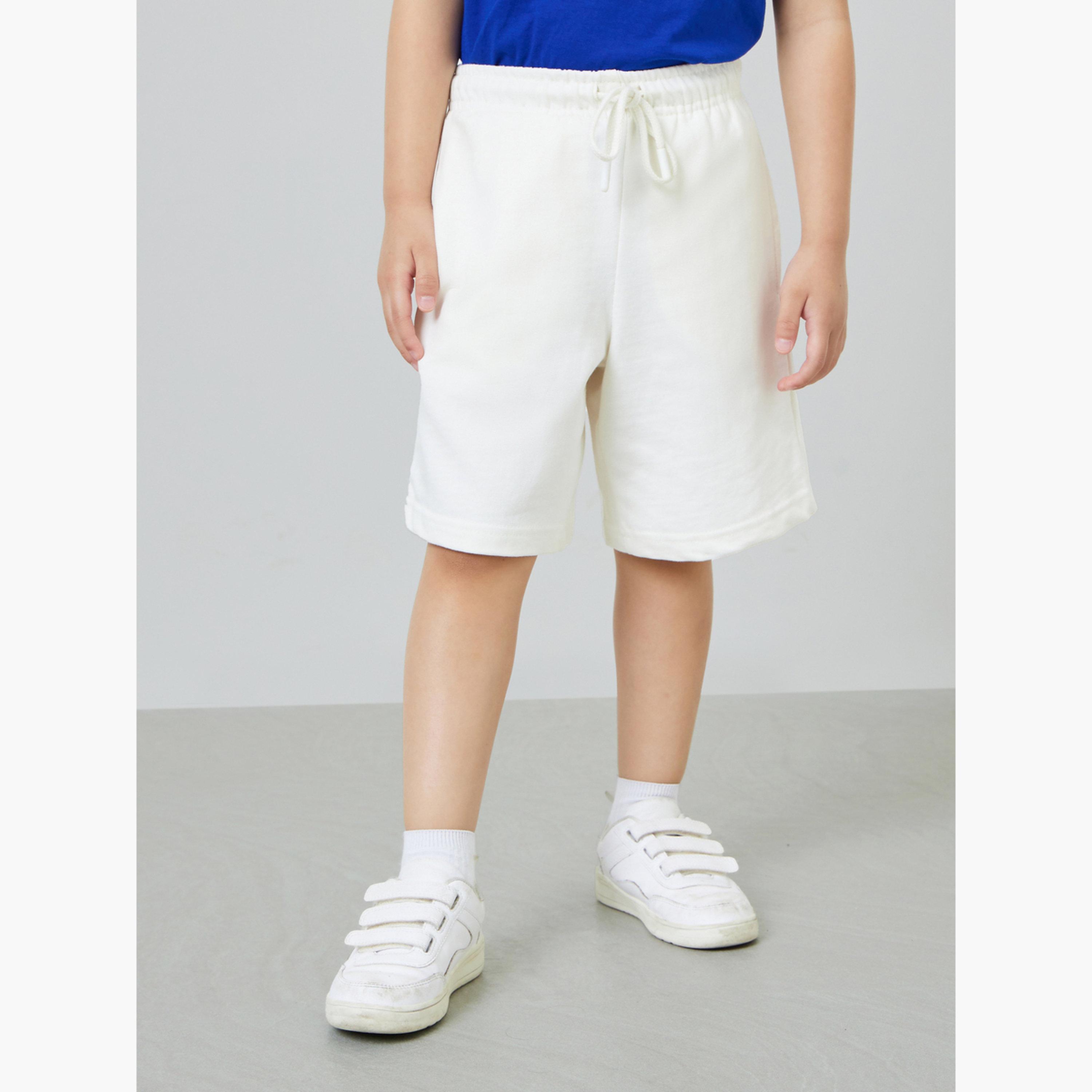 Styli Boys Pack of 2 - Cotton Knitted Drawstring Shorts-boys-clothing-bottoms-shorts-image-2