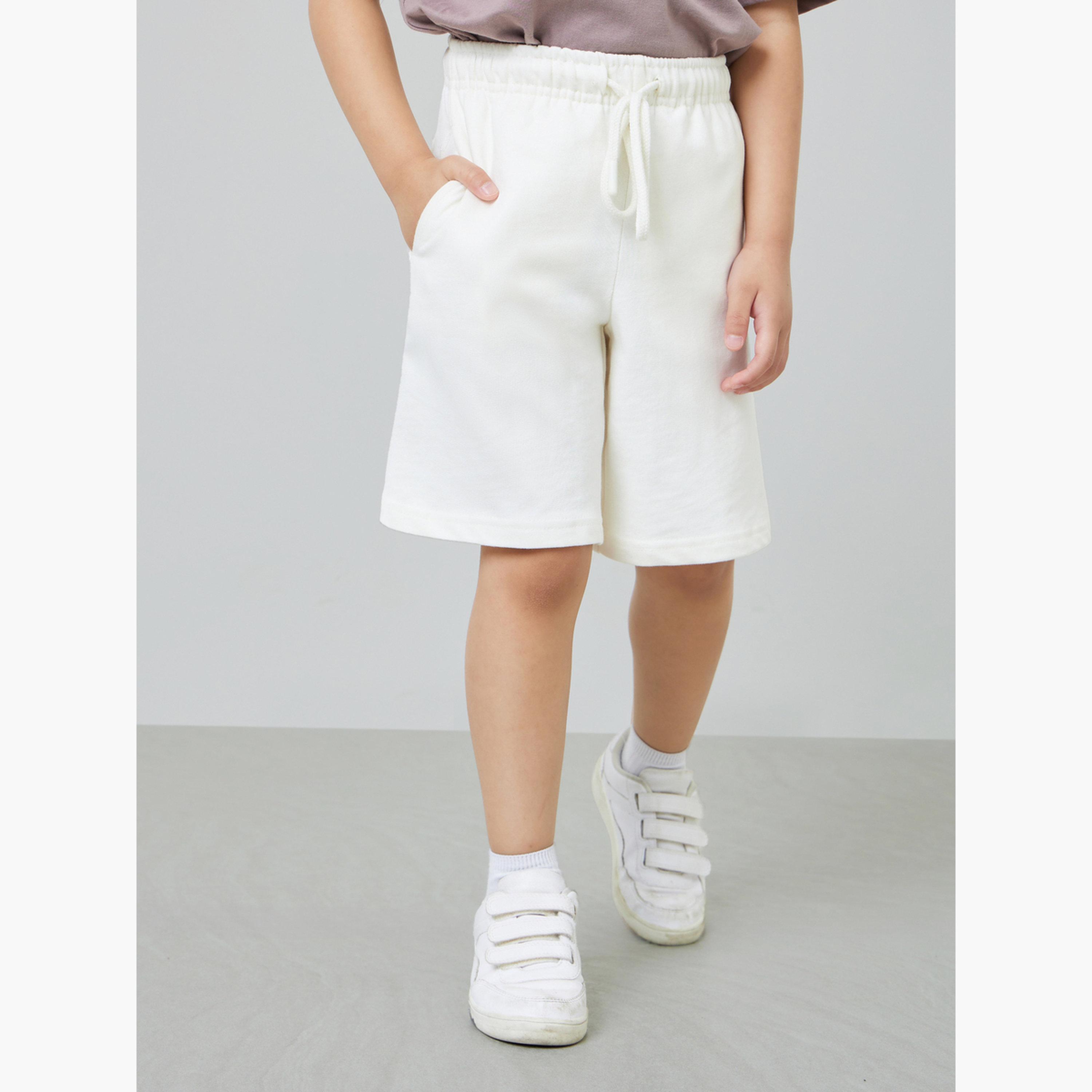 Styli Boys Pack of 2 - Cotton Knitted Drawstring Shorts-boys-clothing-bottoms-shorts-image-2