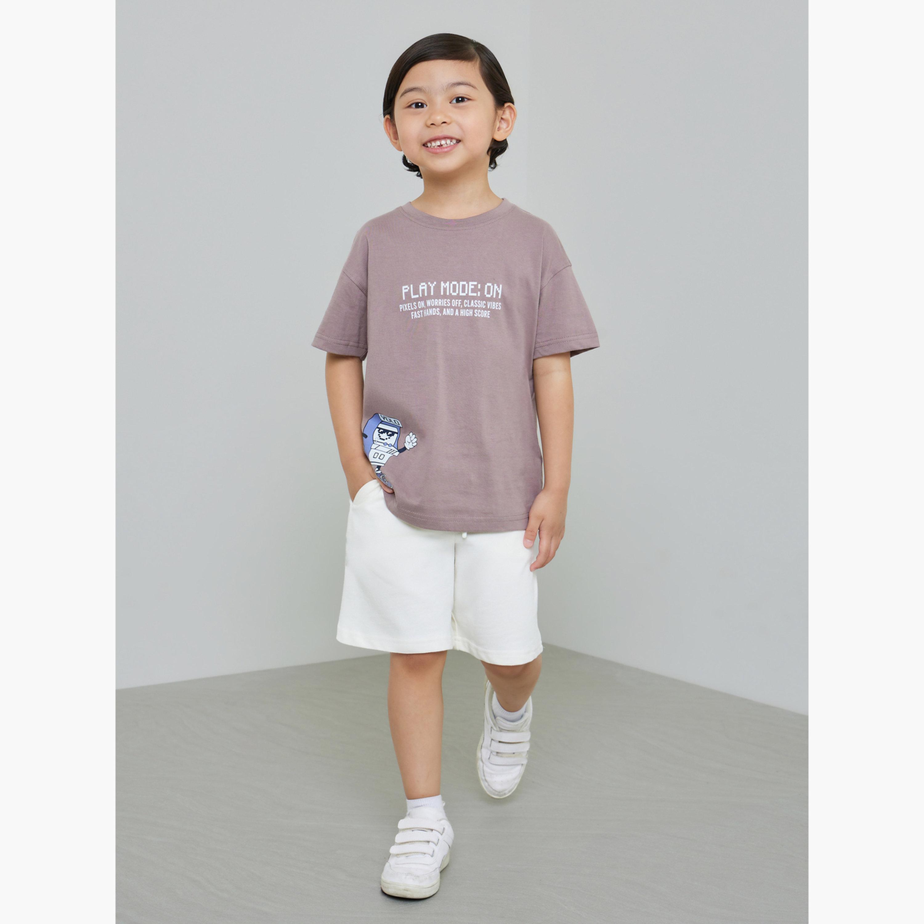 Styli Boys Pack of 2 - Cotton Knitted Drawstring Shorts-boys-clothing-bottoms-shorts-image-3