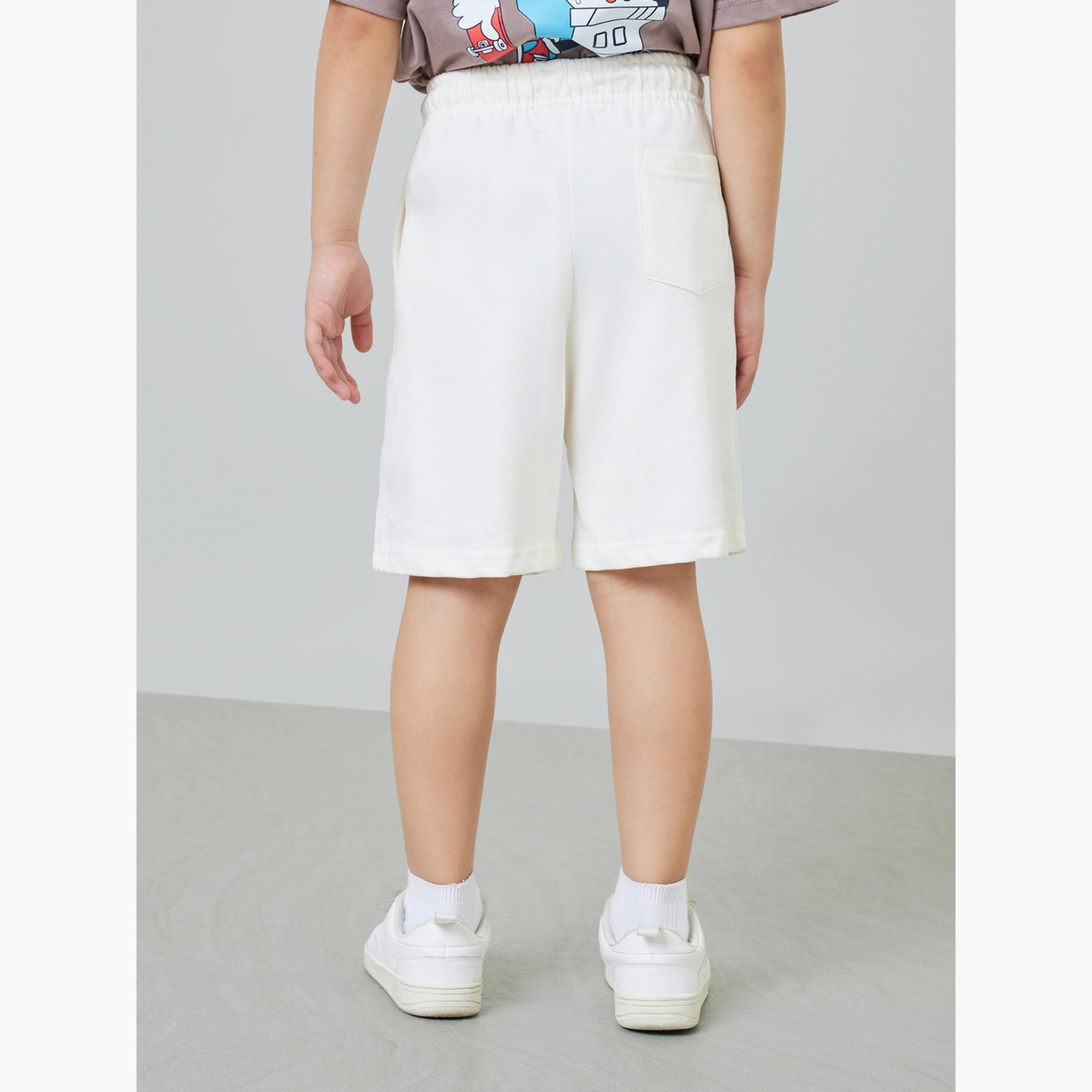 Styli Boys Pack of 2 - Cotton Knitted Drawstring Shorts-boys-clothing-bottoms-shorts-image-6