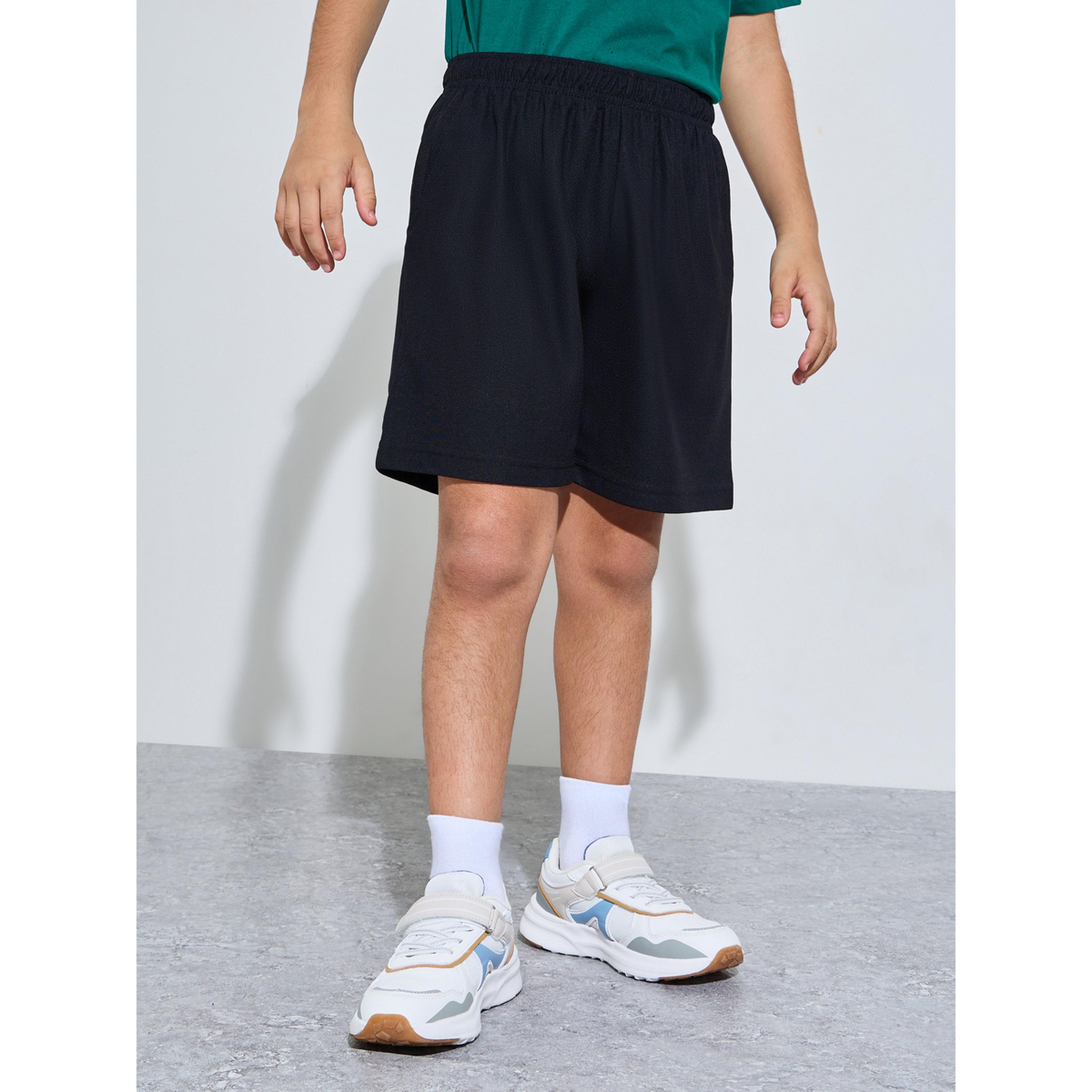 شورت رياضي جيرسي قطن بجيب جانبي للمراهقين-boys-clothing-bottoms-shorts-image-1