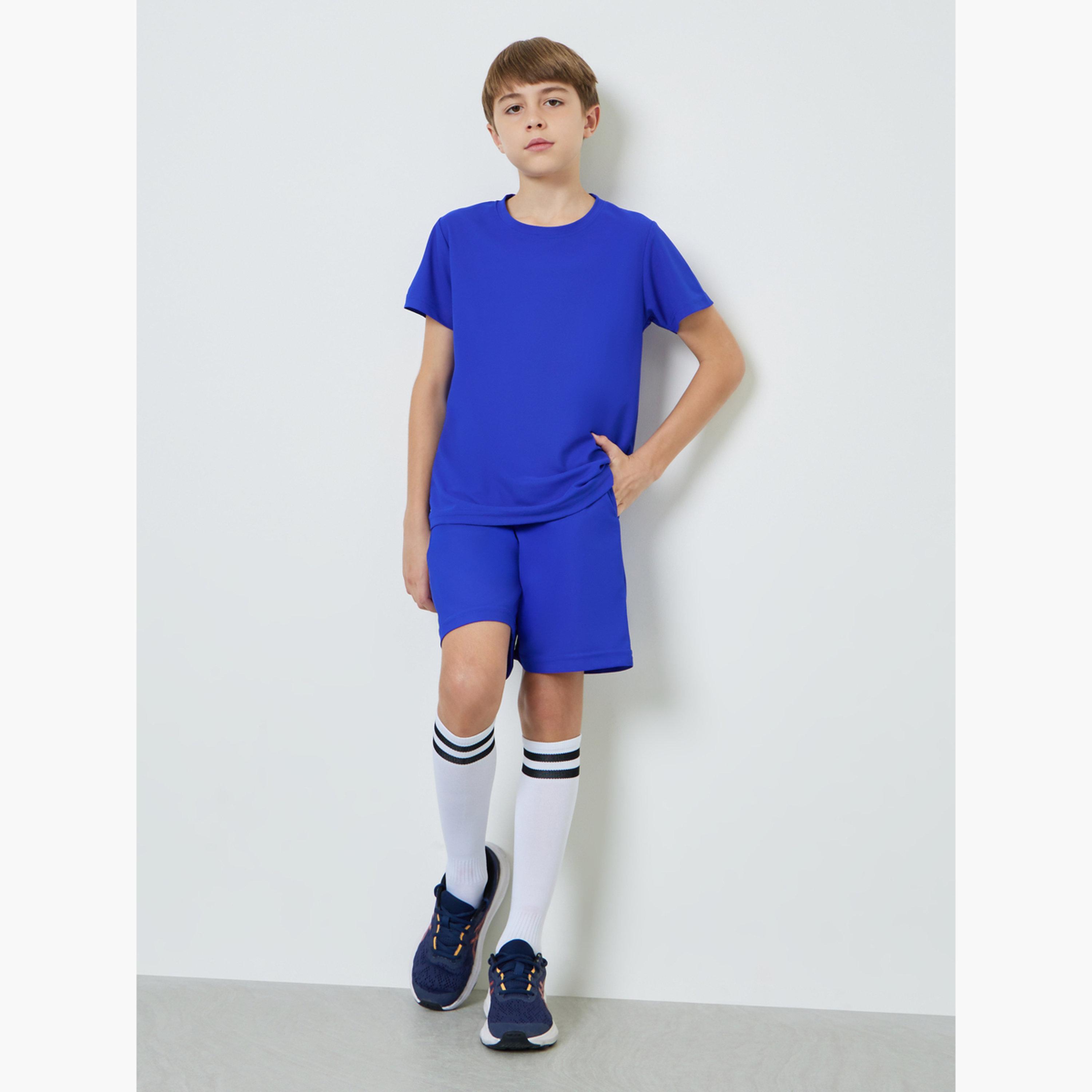 Styli Teens Cotton Sports Jersey Shorts with Side Pocket-boys-clothing-bottoms-shorts-image-2