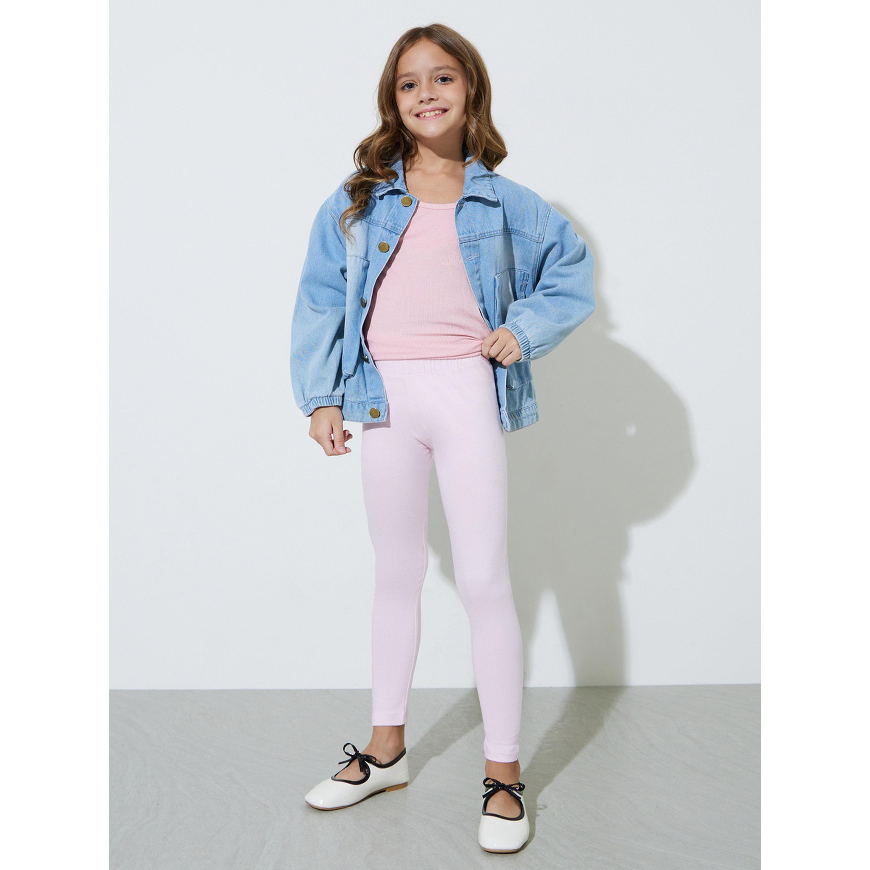 طقم ليقنز من مزيج القطن للبنات من قطعتين-girls-clothing-bottoms-leggings-image-3