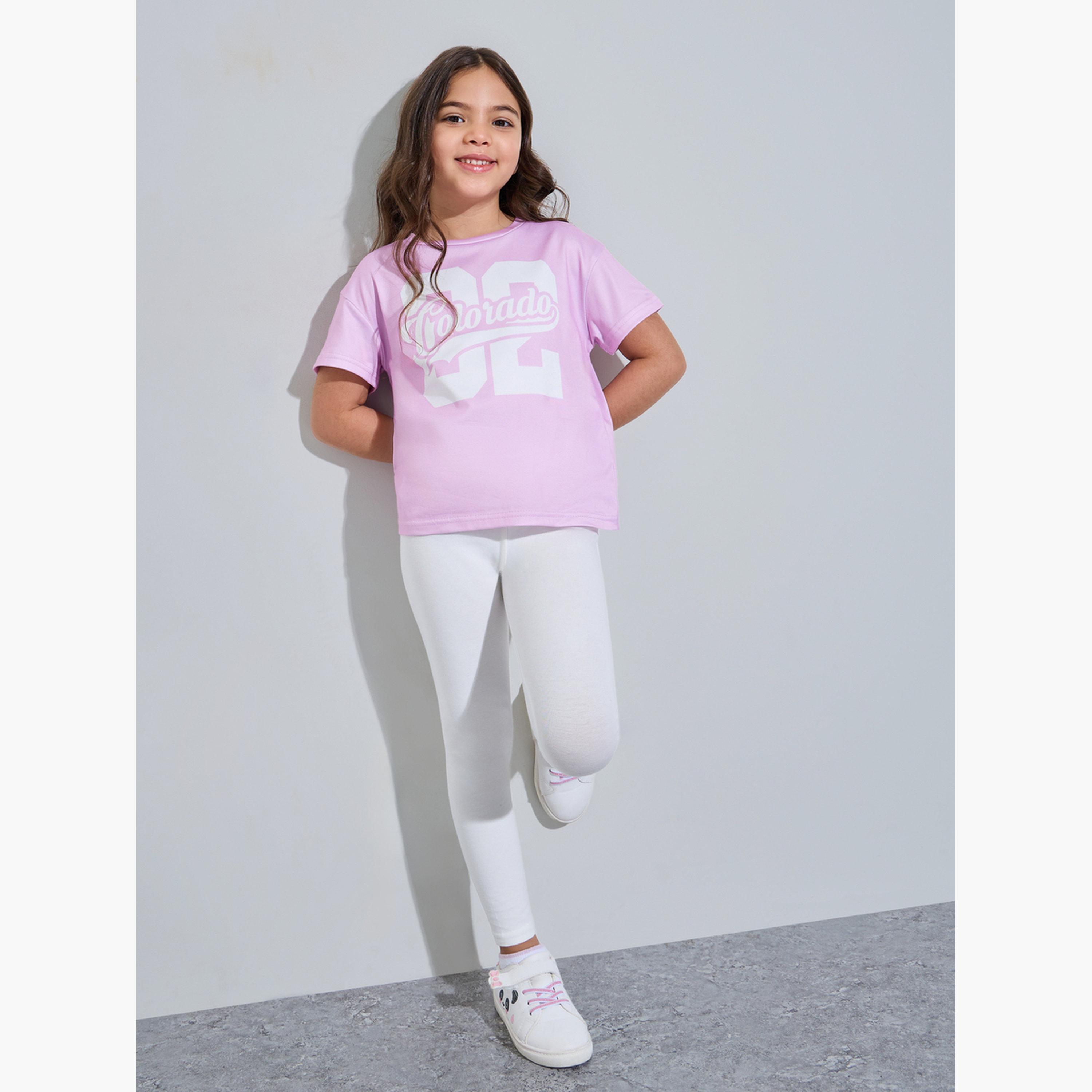 مجموعة من 2 ليقنز قطن بلون أبيض للبنات-girls-clothing-bottoms-leggings-image-3