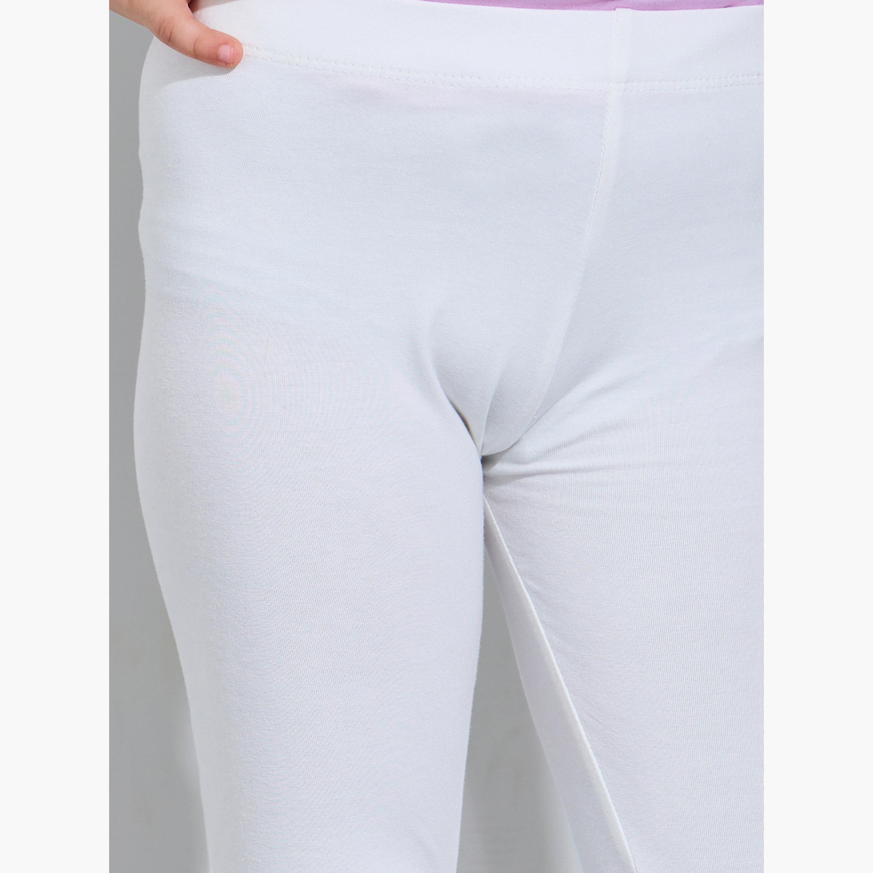 مجموعة من 2 ليقنز قطن بلون أبيض للبنات-girls-clothing-bottoms-leggings-image-4