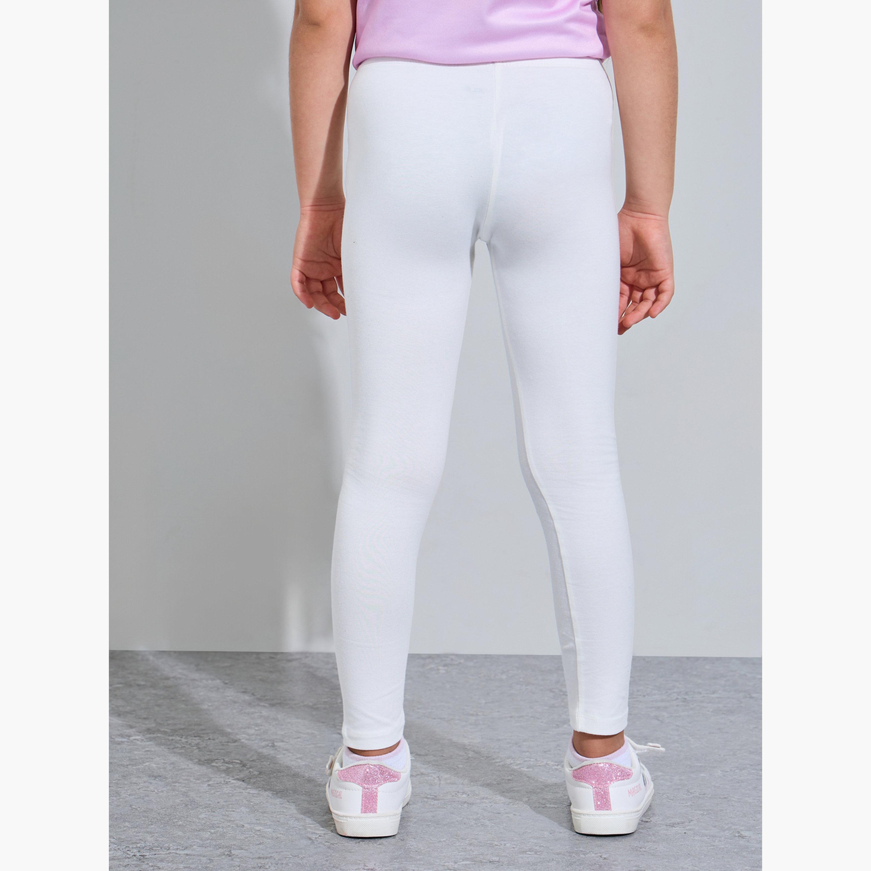 مجموعة من 2 ليقنز قطن بلون أبيض للبنات-girls-clothing-bottoms-leggings-image-5