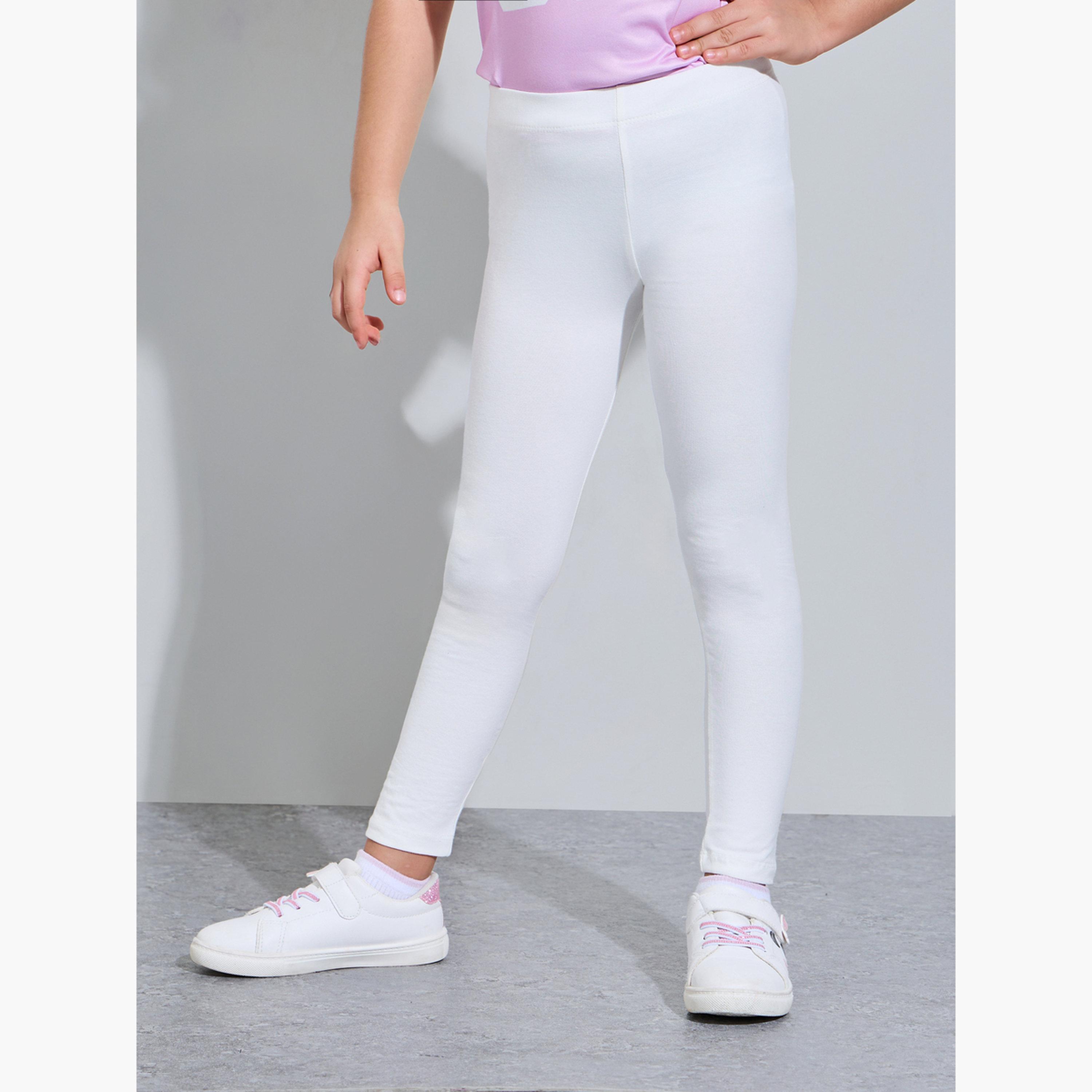 مجموعة من 2 ليقنز قطن بلون أبيض للبنات-girls-clothing-bottoms-leggings-image-6