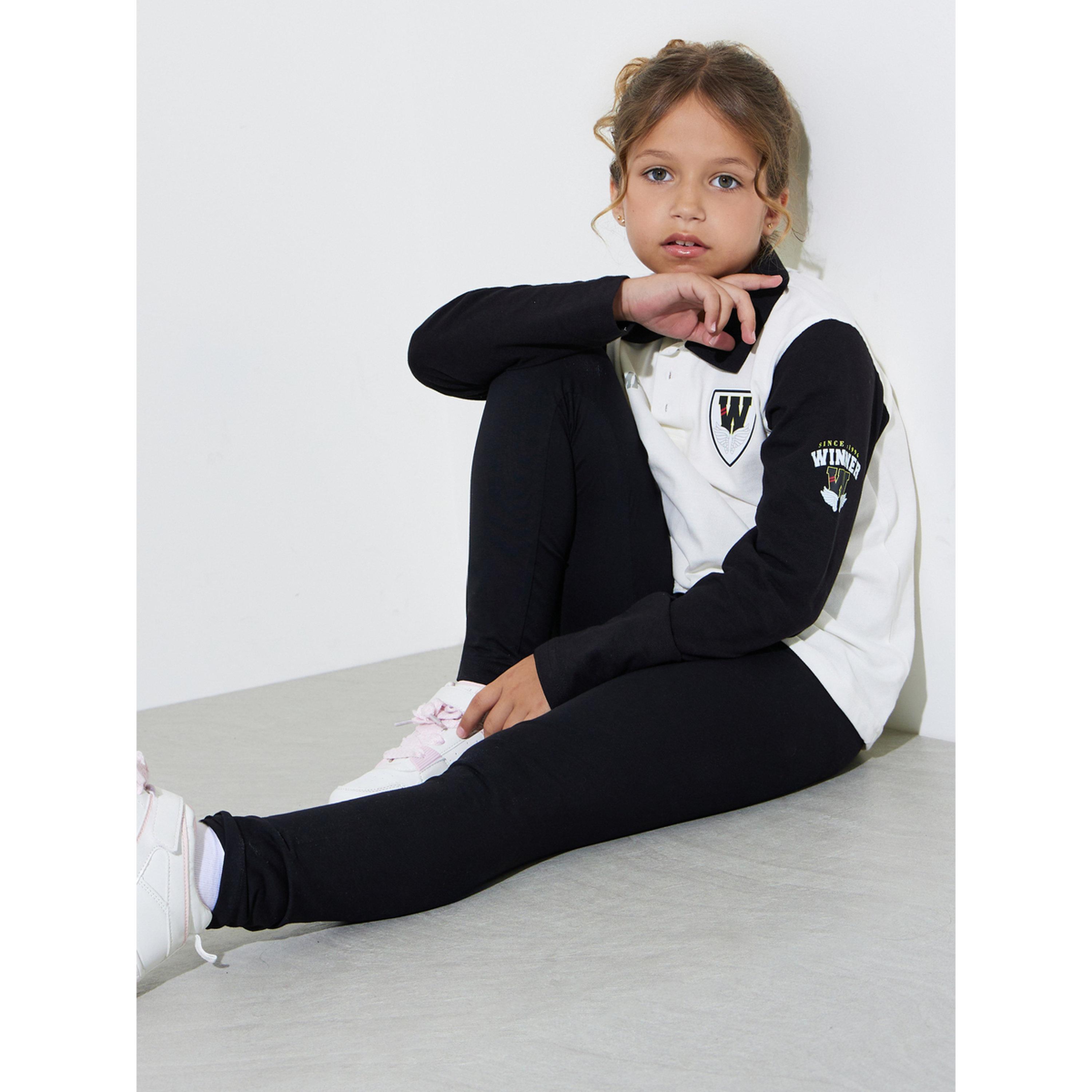 Styli Teen Girls Pack of 2 - Black Cotton Leggings-girls-clothing-bottoms-leggings-image-3