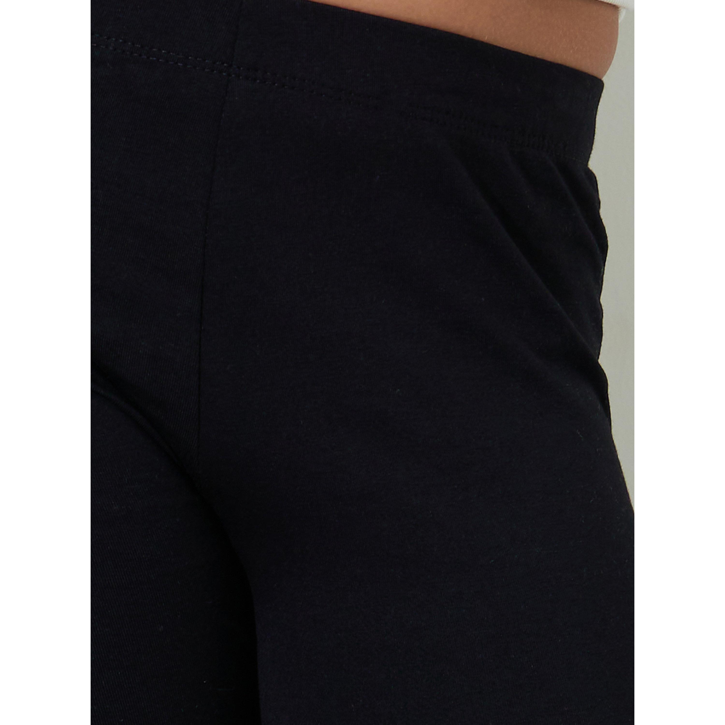 Styli Teen Girls Pack of 2 - Black Cotton Leggings-girls-clothing-bottoms-leggings-image-5