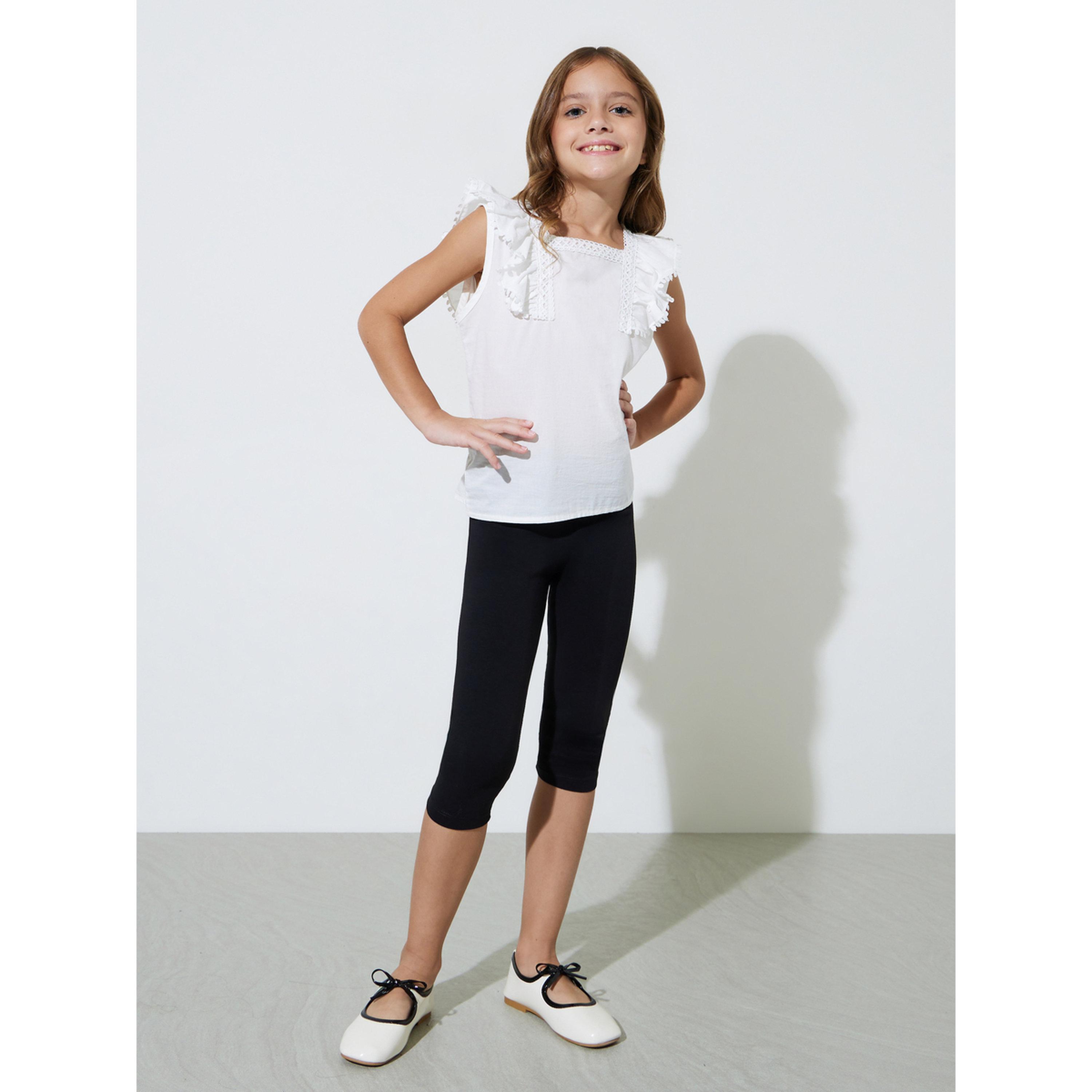 Styli Girls Pack of 2 - Cotton Blend Capri Leggings-girls-clothing-bottoms-leggings-image-3
