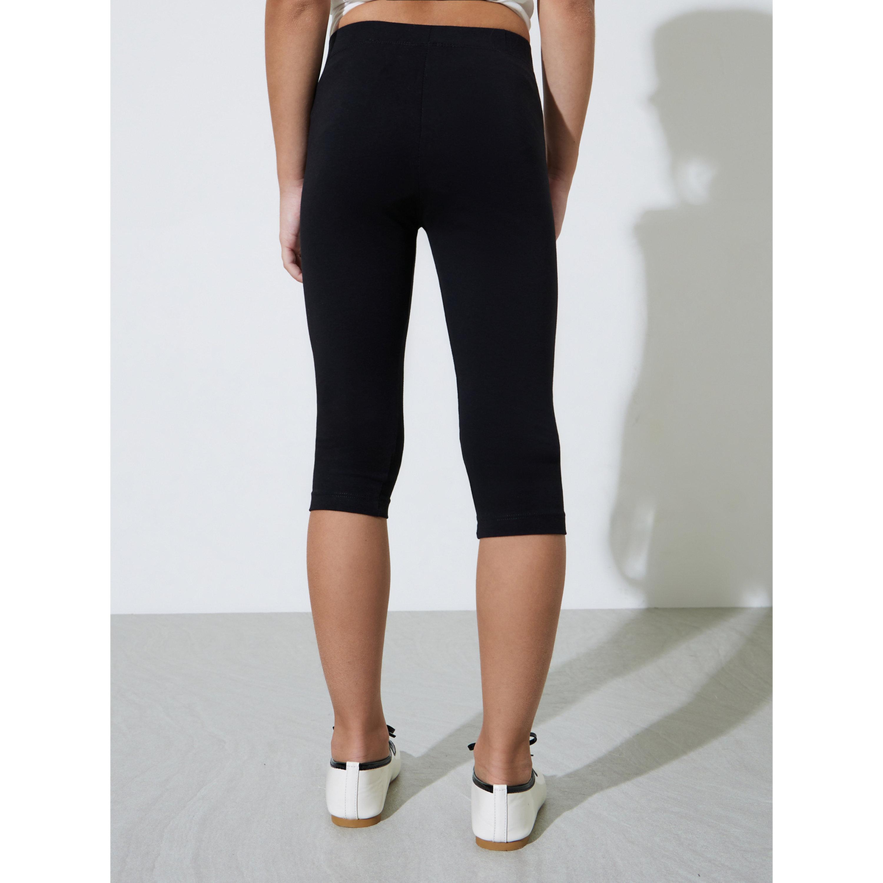 Styli Girls Pack of 2 - Cotton Blend Capri Leggings-girls-clothing-bottoms-leggings-image-5