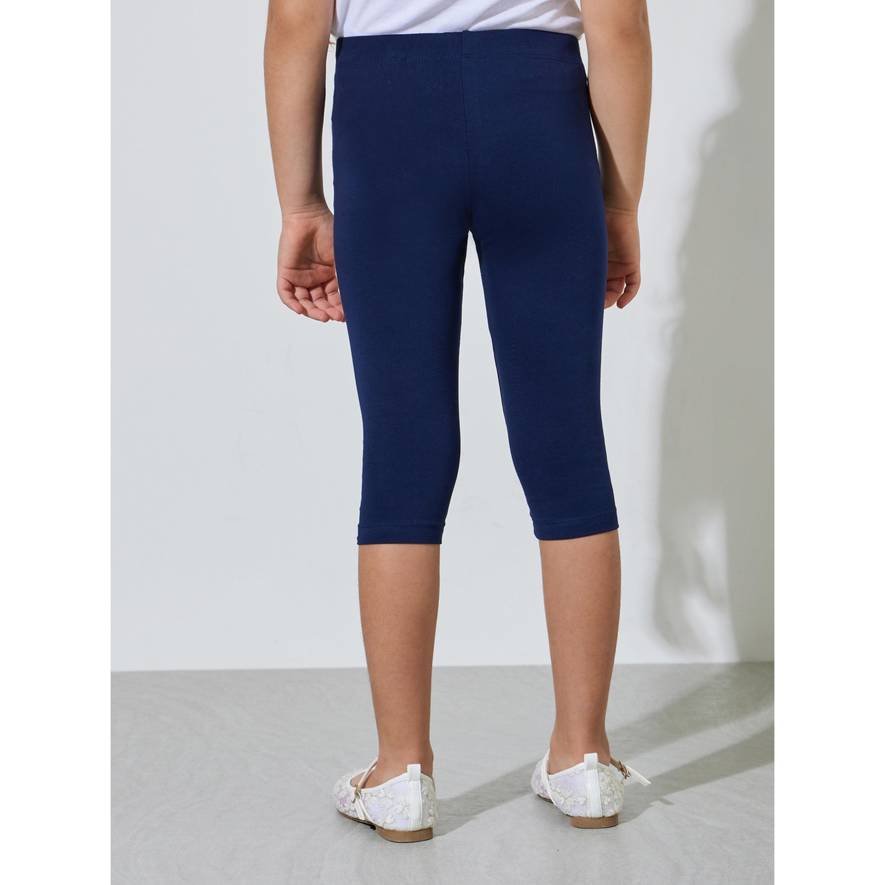 طقم من 2 ليقنز كابري مزيج قطن للبنات-girls-clothing-bottoms-leggings-image-5