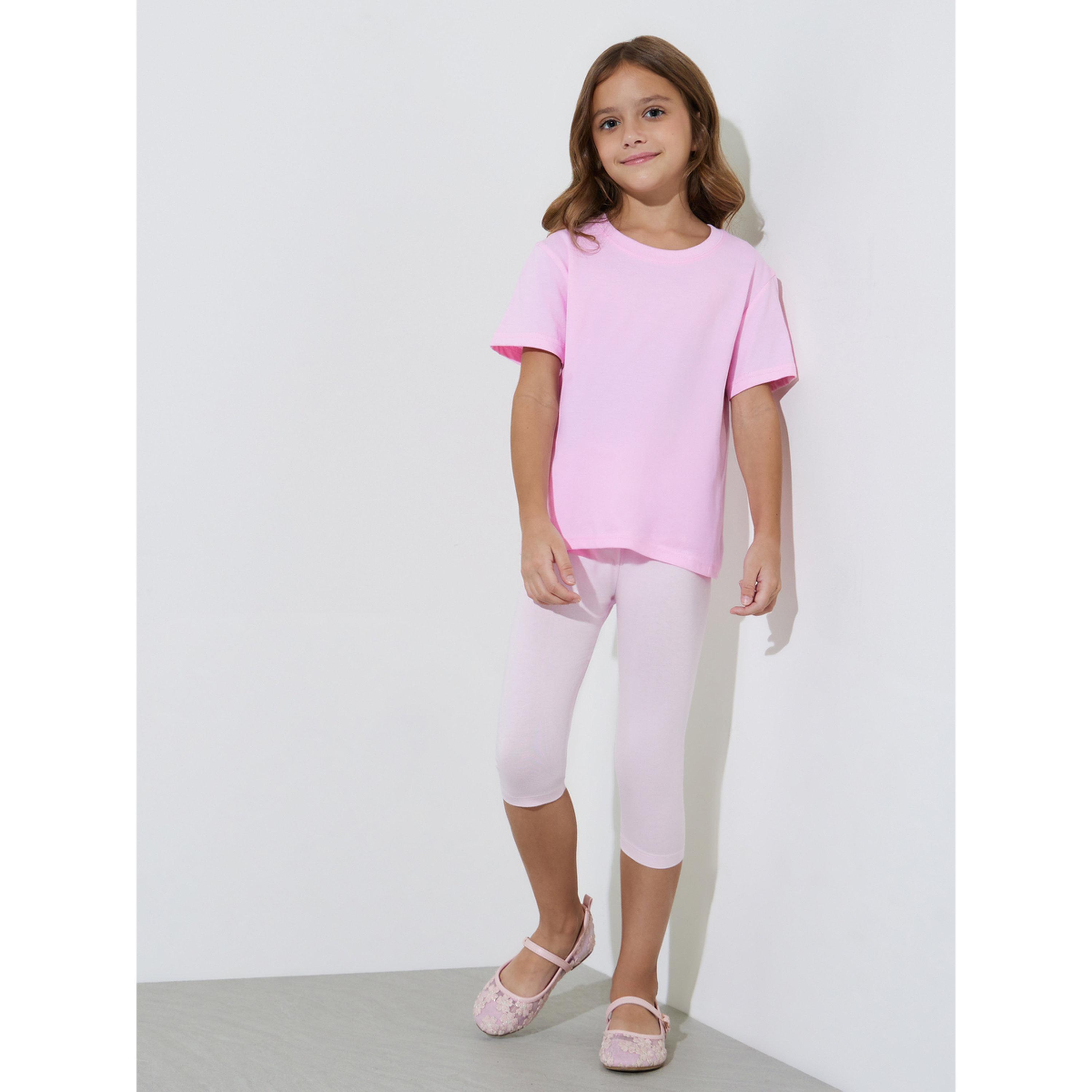Styli Girls Pack of 2 - Cotton Blend Capri Leggings-girls-clothing-bottoms-leggings-image-3