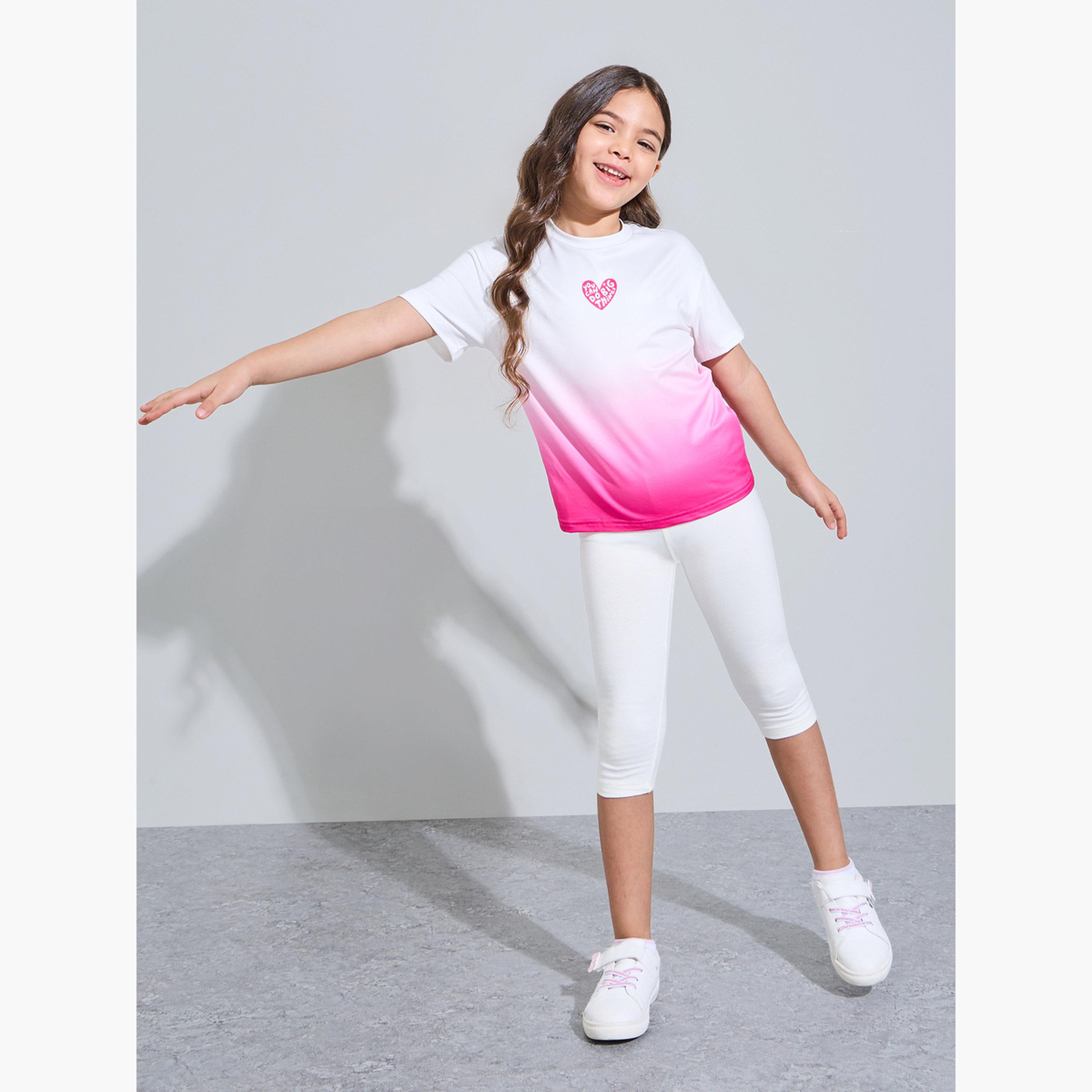 Styli Girls Pack of 2 - Cotton Blend Capri Leggings-girls-clothing-bottoms-leggings-image-3