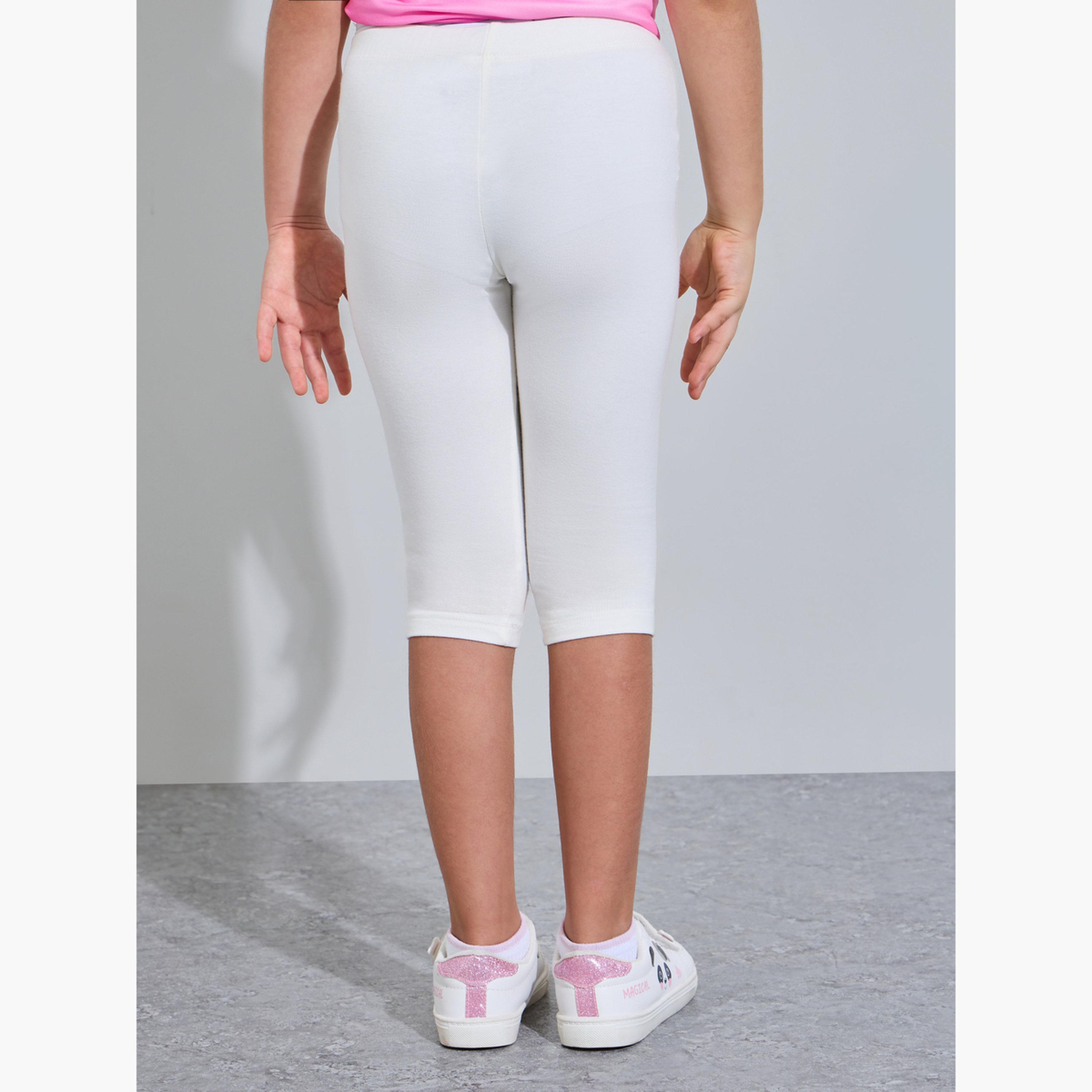 Styli Girls Pack of 2 - Cotton Blend Capri Leggings-girls-clothing-bottoms-leggings-image-5