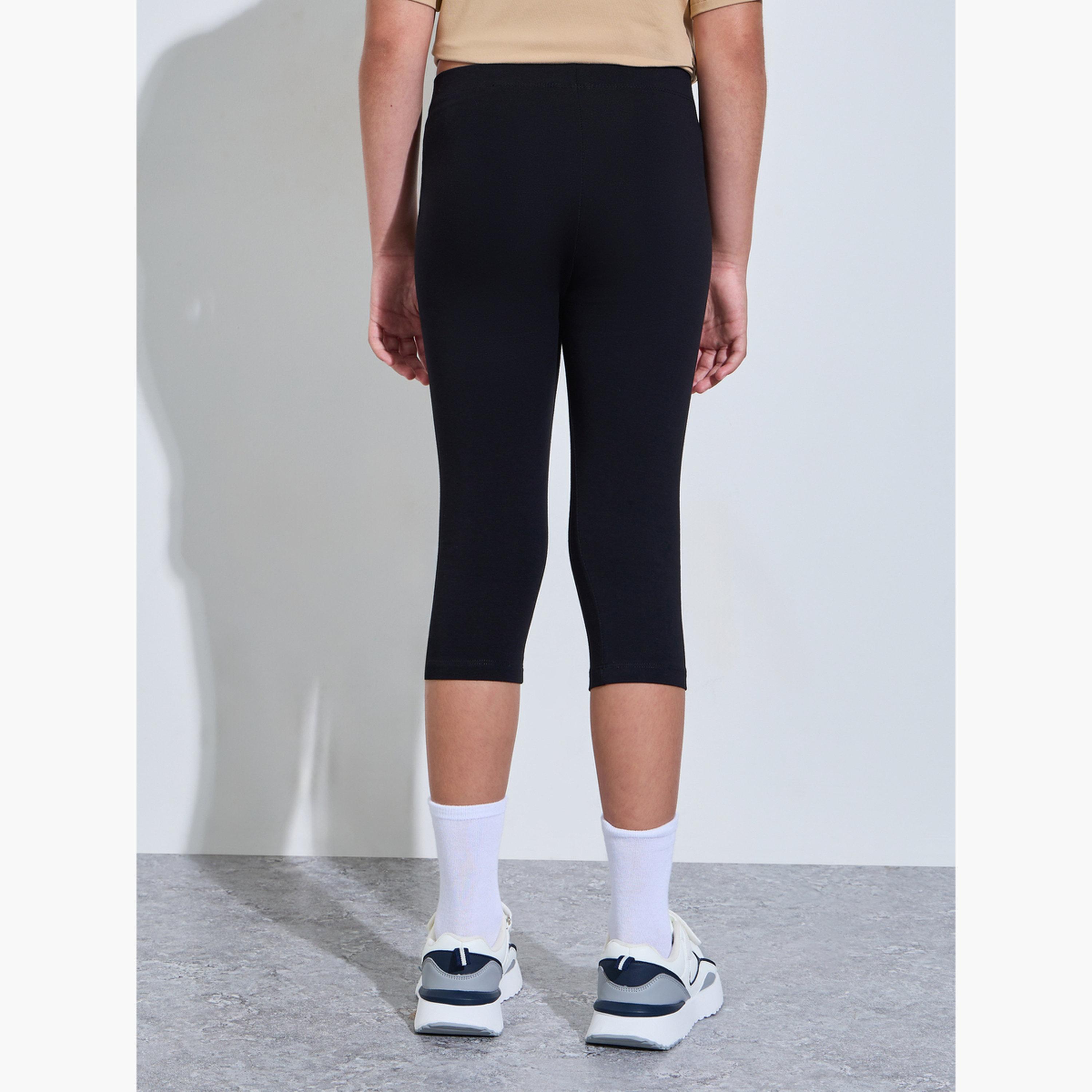 Styli Teen Girls Pack of 2 - Cotton Blend Capri Leggings-girls-clothing-bottoms-leggings-image-6