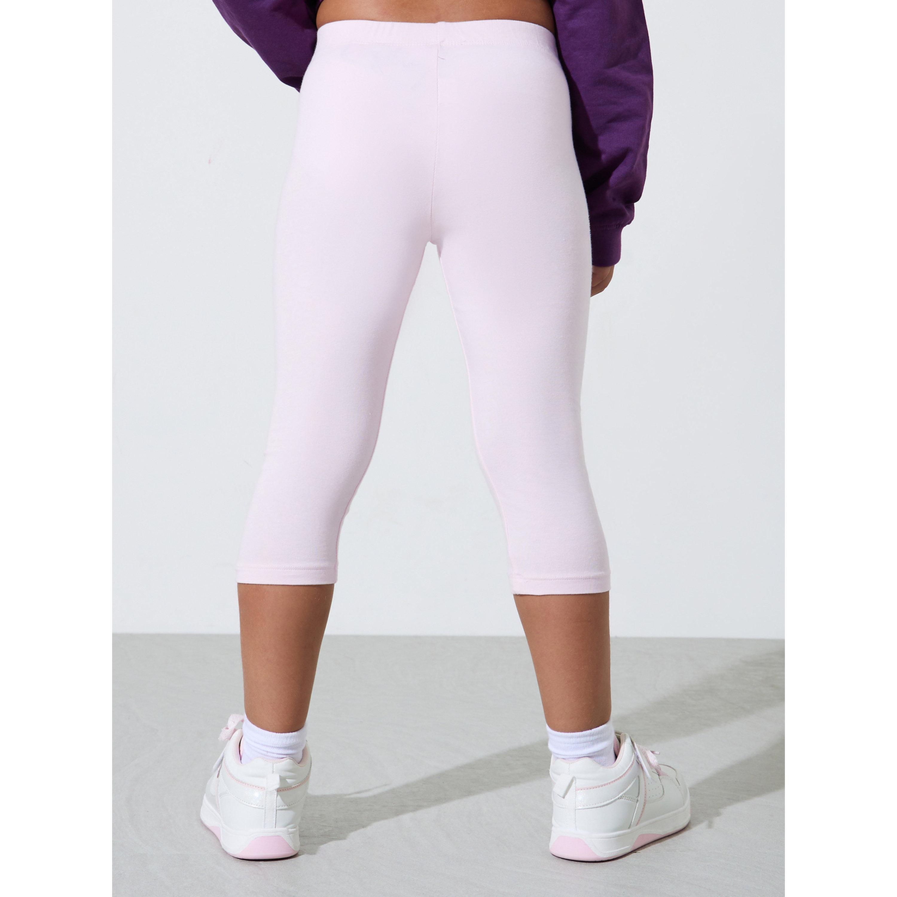 Styli Teen Girls Pack of 2 - Cotton Blend Capri Leggings-girls-clothing-bottoms-leggings-image-5