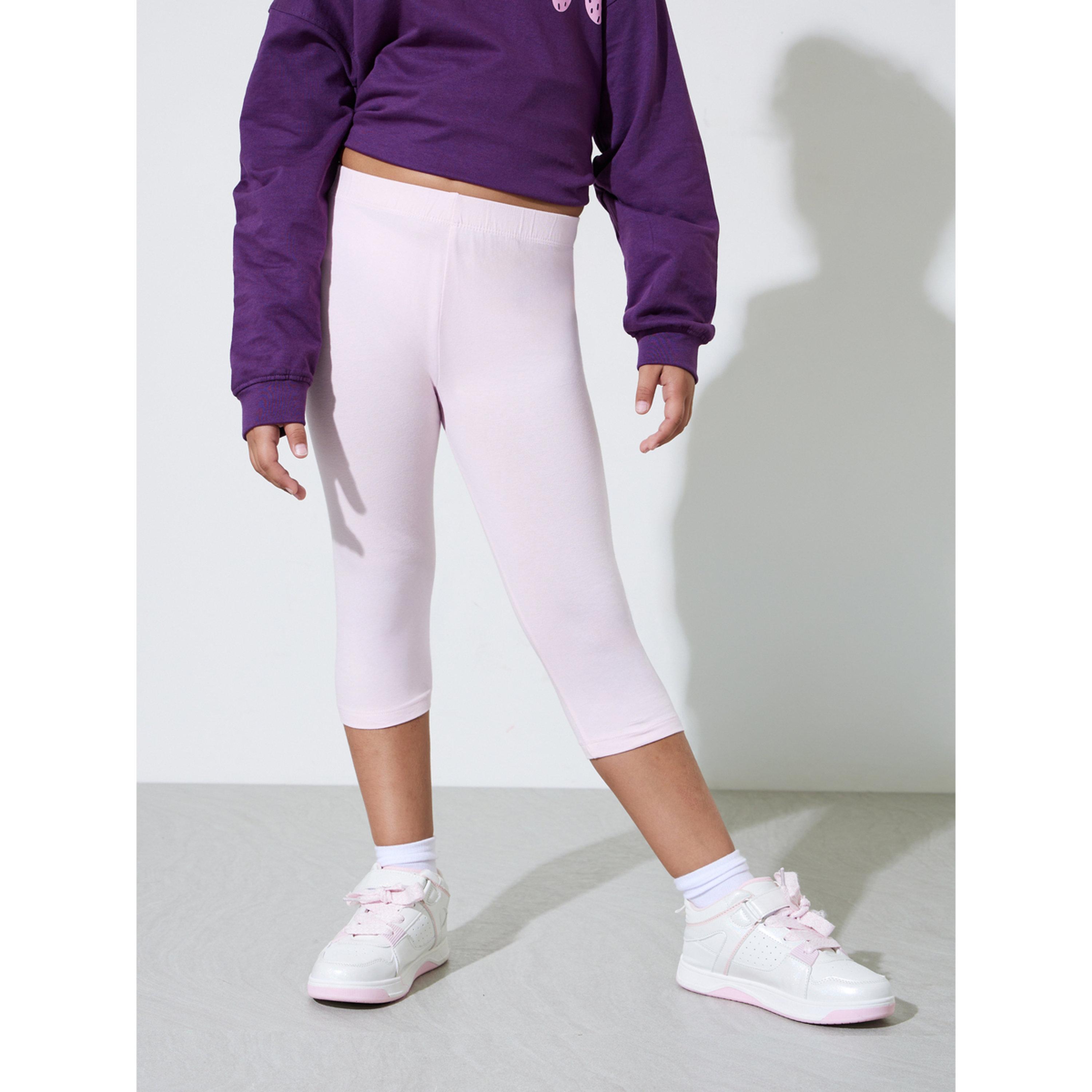 Styli Teen Girls Pack of 2 - Cotton Blend Capri Leggings-girls-clothing-bottoms-leggings-image-6