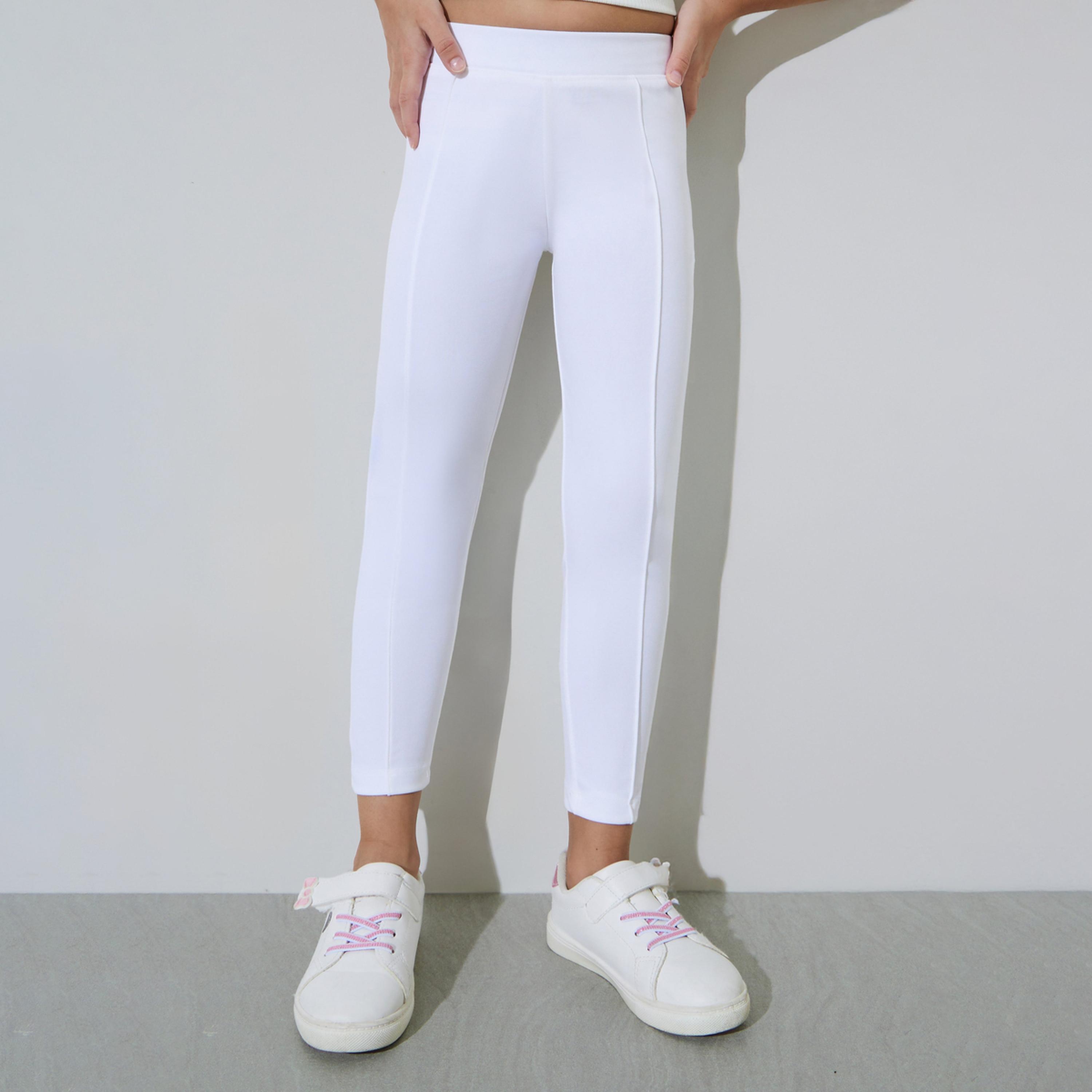 Styli Girls Off White Full Length Leggings-girls-clothing-bottoms-leggings-image-1